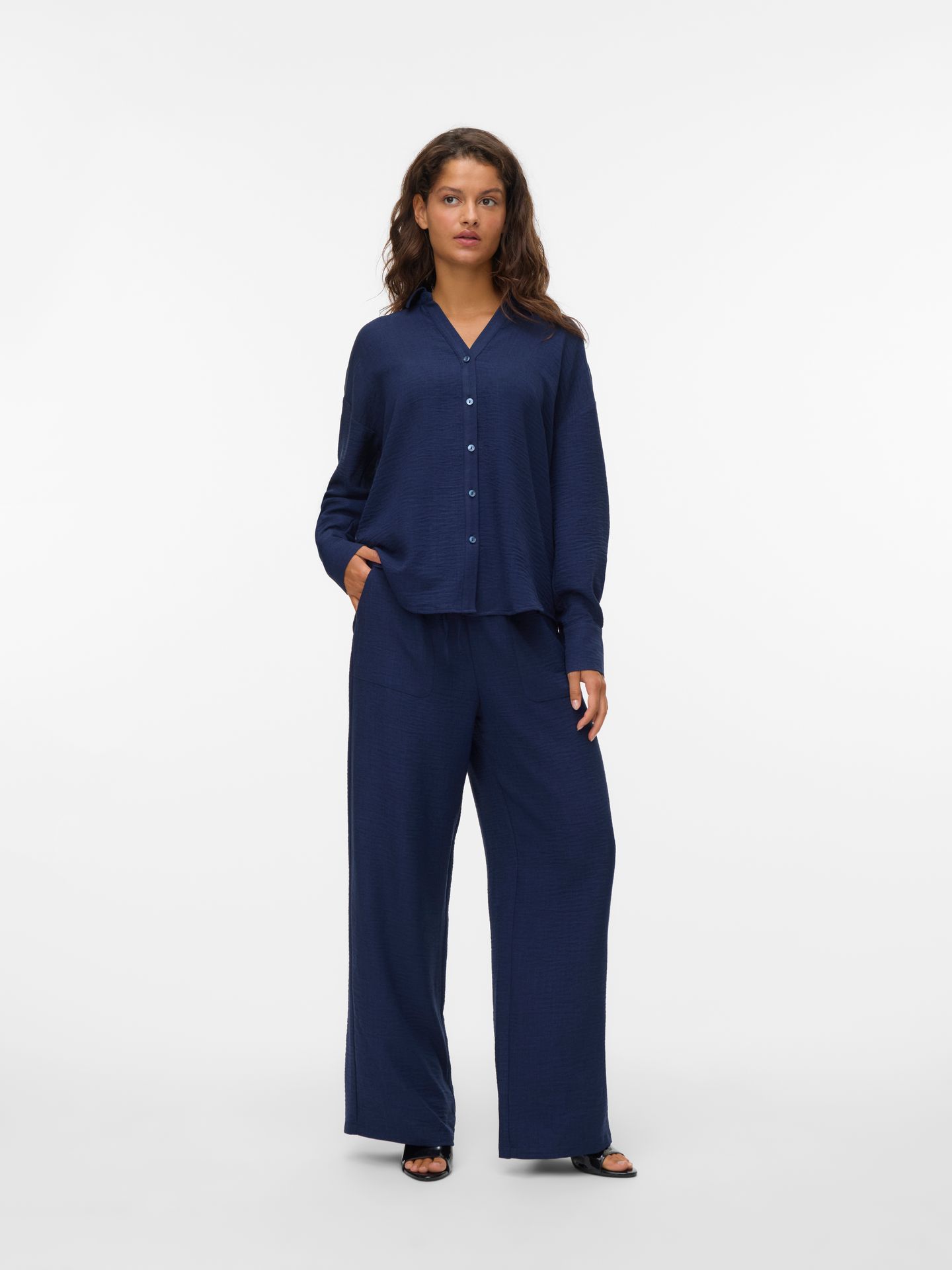 Vero Moda VMMELANEY QUEENY LS SHIRT WVN NOOS Navy Blazer 2900158829042