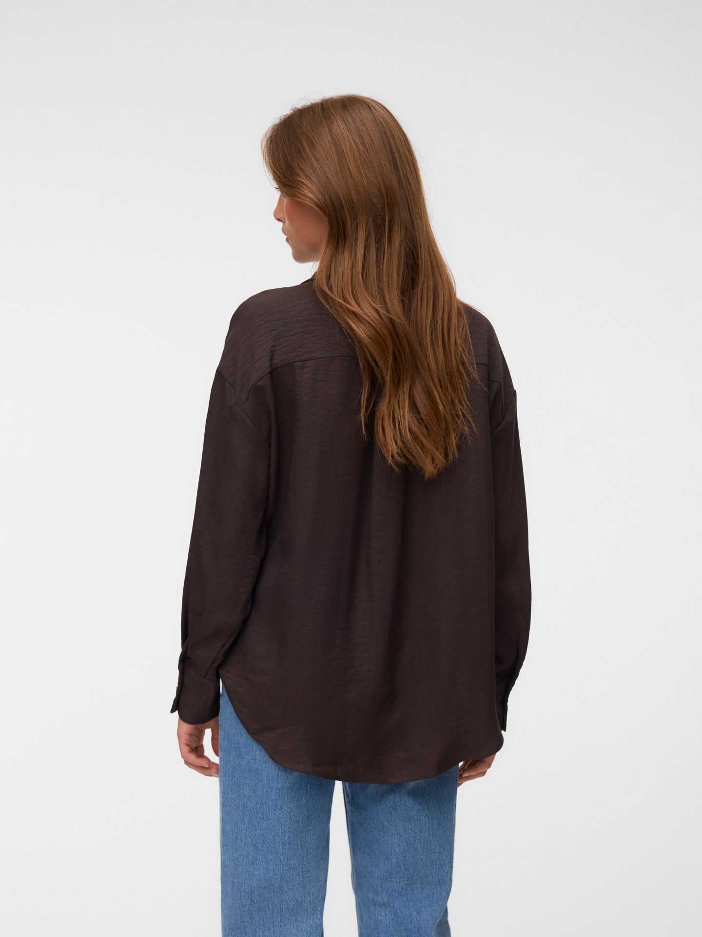 Vero Moda VMMELANEY QUEENY LS SHIRT WVN NOOS Chocolate Torte 2900168156022