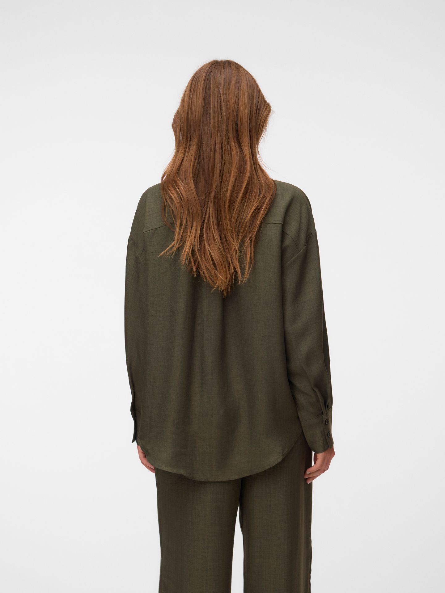 Vero Moda VMMELANEY QUEENY LS SHIRT WVN NOOS Forest Night 2900168157067