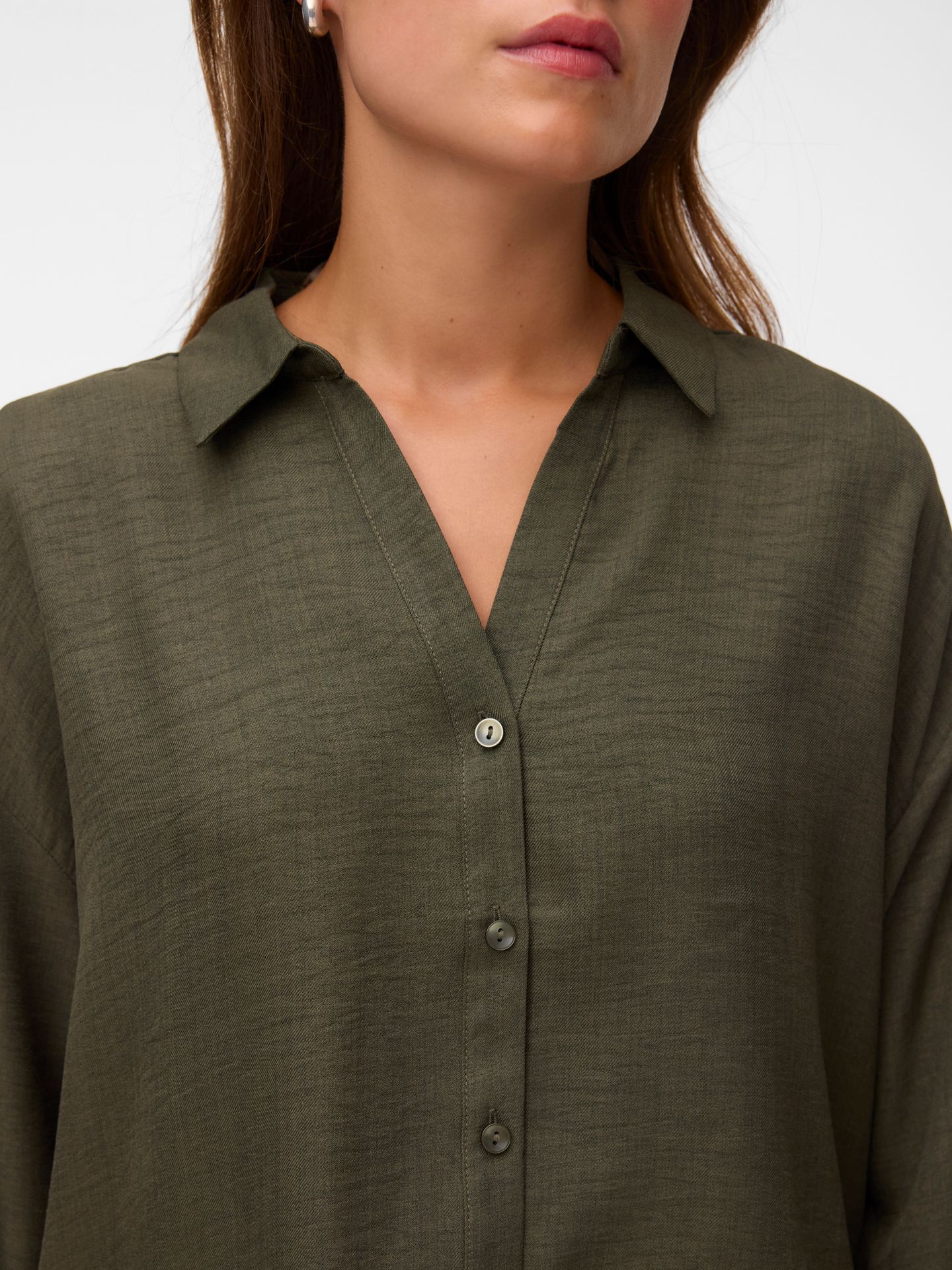 Vero Moda VMMELANEY QUEENY LS SHIRT WVN NOOS Forest Night 2900168157067