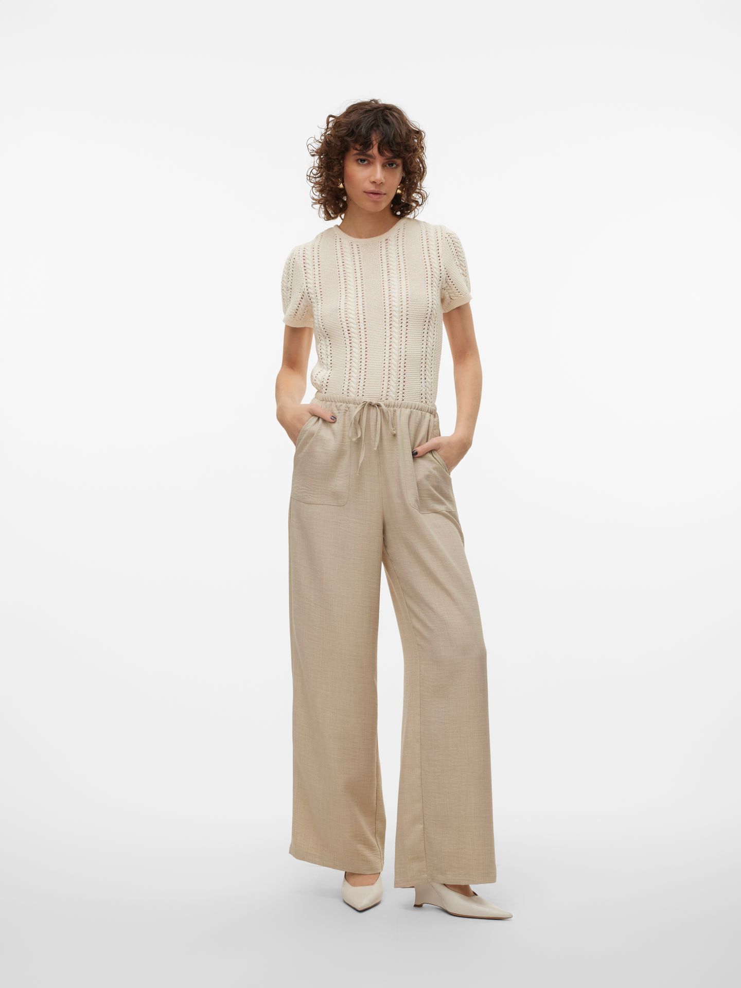 Vero Moda VMMELANEY HW LOOSE PANT WVN GA NOOS Overcast/Melange 2900147814035 Vero Moda VMMELANEY HW LOOSE PANT WVN GA NOOS Overcast/Melange 2900147814035
