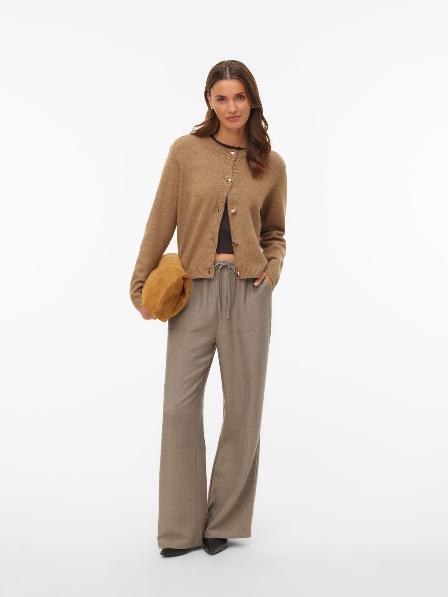 Vero Moda VMMELANEY HW LOOSE PANT WVN GA NOOS Brindle 2900162199032
