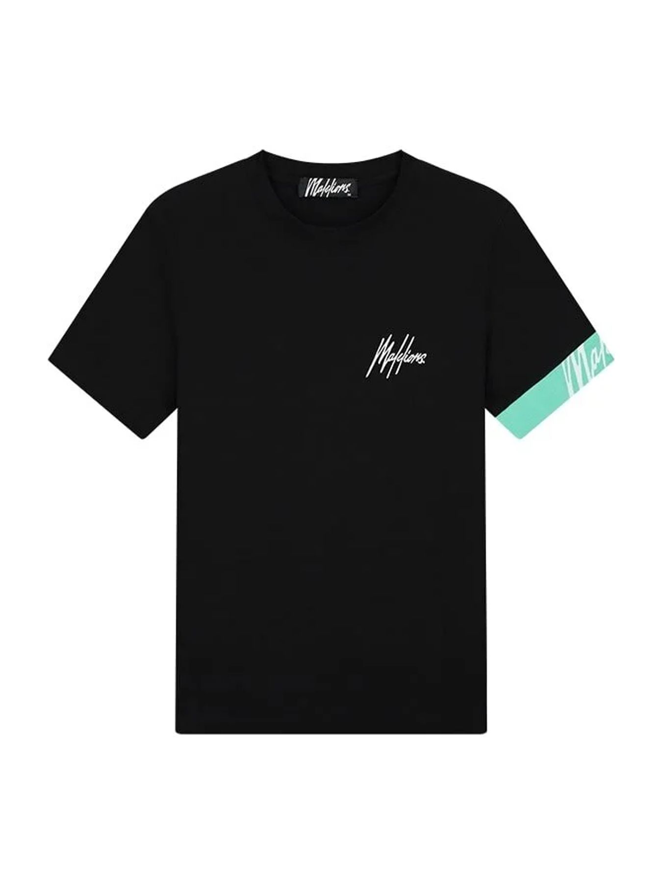Malelions Men Captain t-shirt 2.0 Black/Turquoise 00108667-924