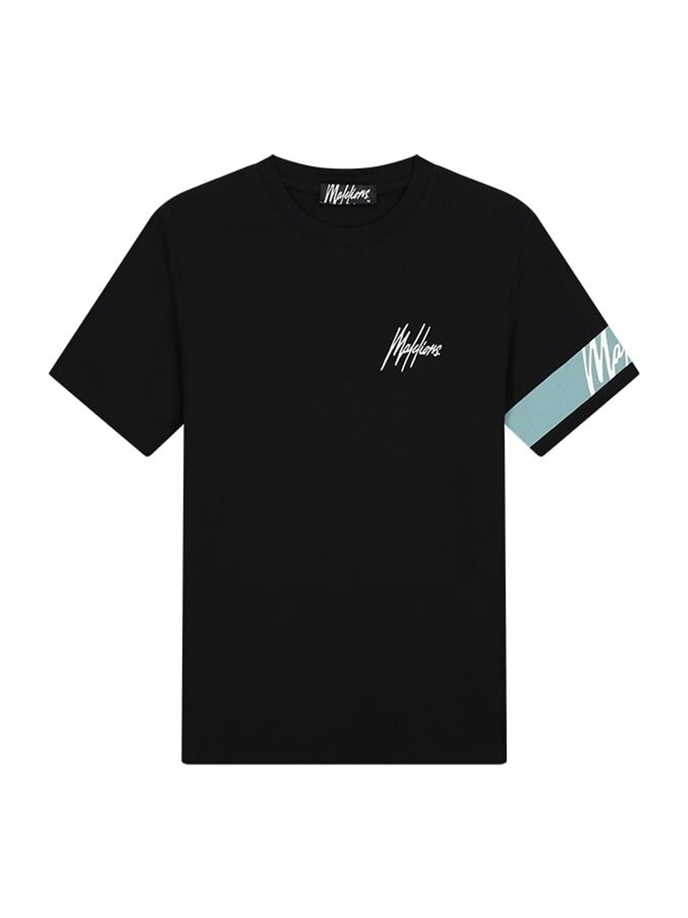 Malelions Men Captain t-shirt black/light blue 00108669-9101