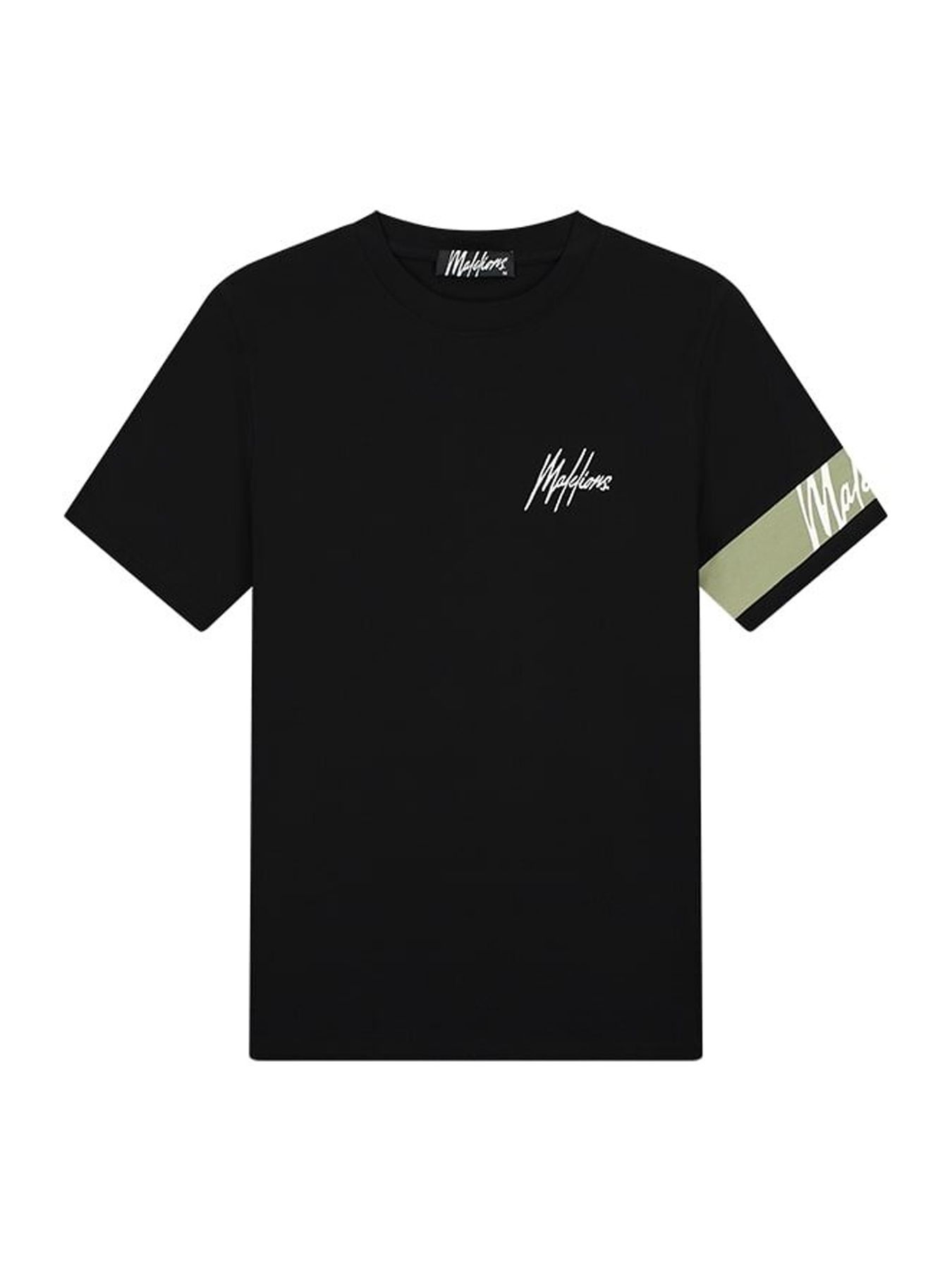 Malelions Men Captain t-shirt Black/Sage green 00108669-930