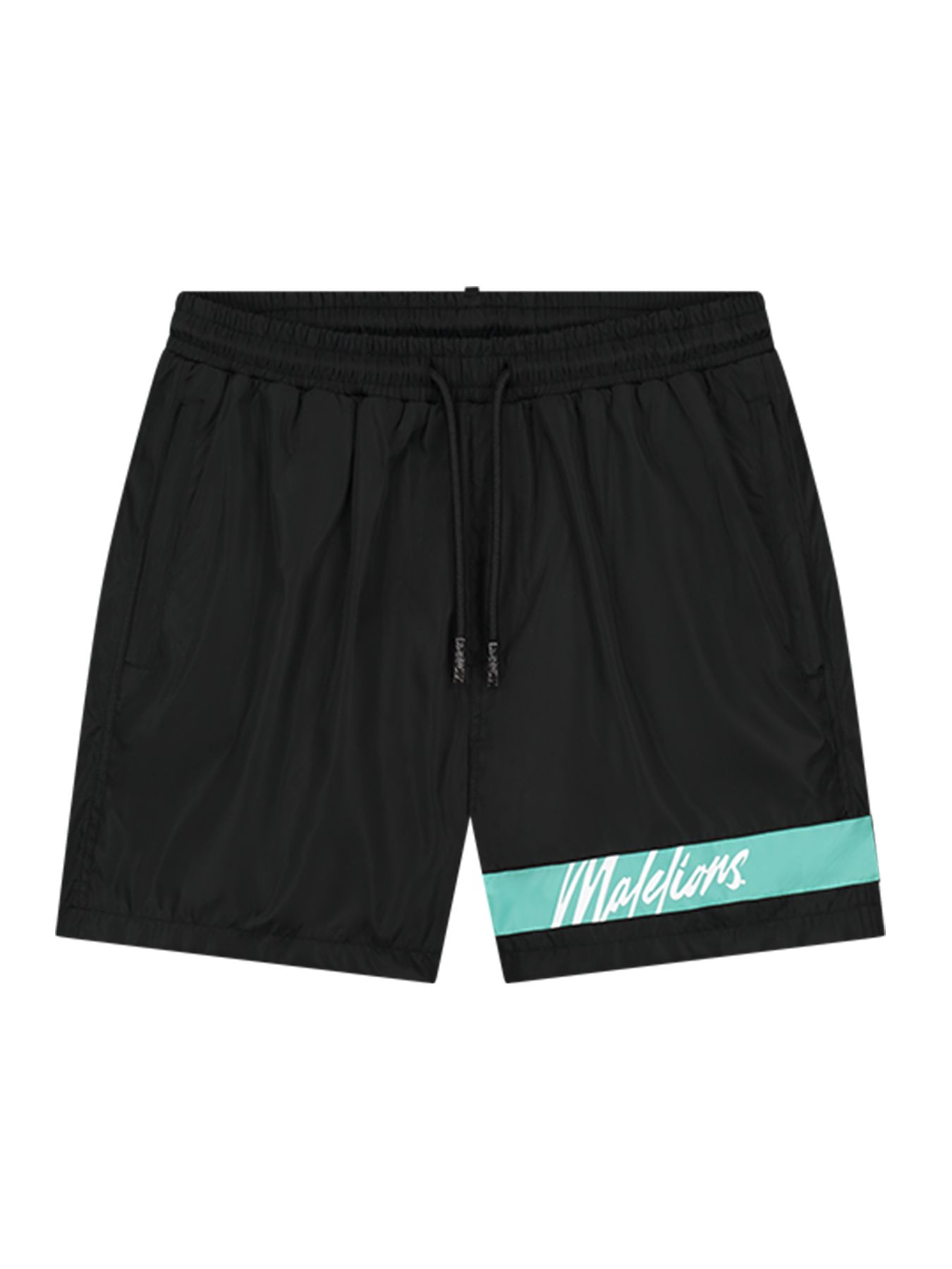 Malelions Men Captain swim shorts Black/Turquoise 00108670-924