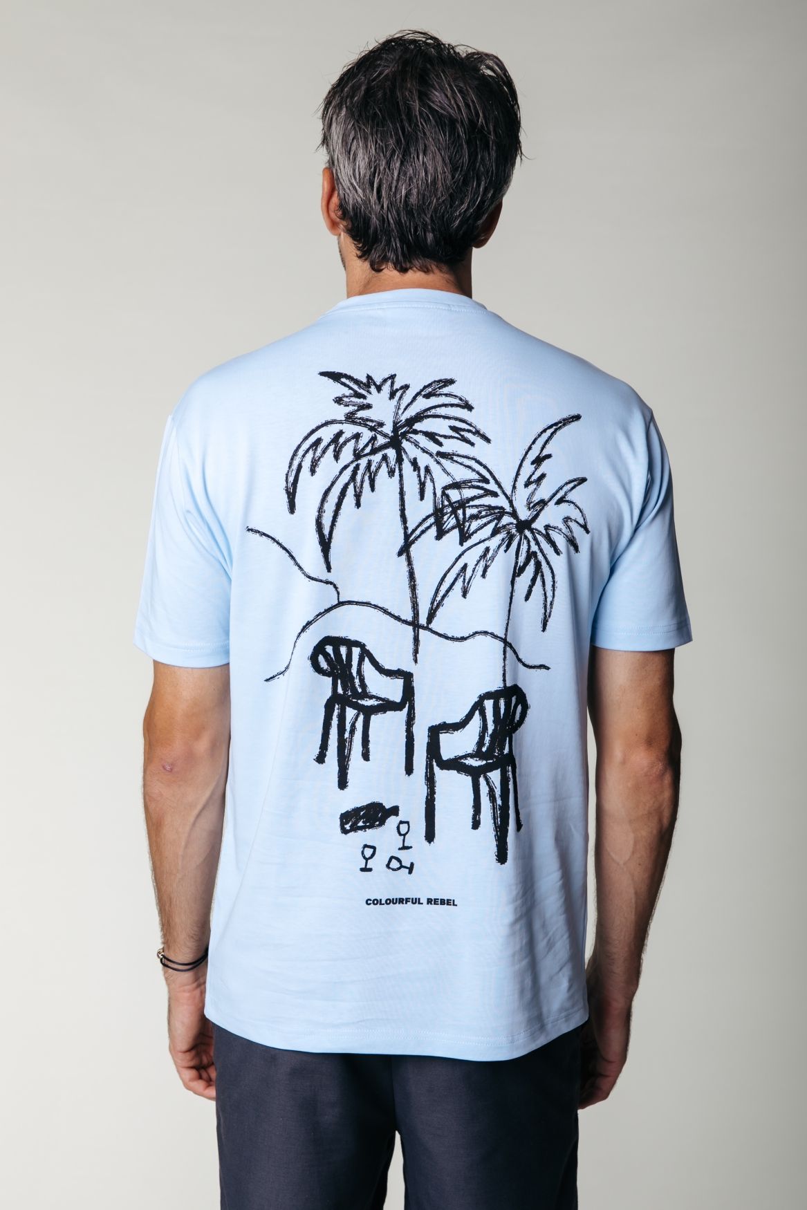 Colourful Rebel Summer Chairs Basic Tee 562 light sky blue 2900147856066