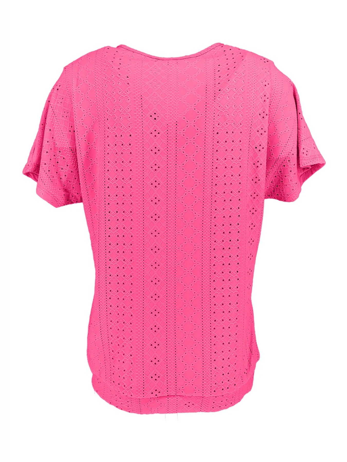 Fos Fashion 6884 Bella broderie stretch Fuchsia 2900147866041