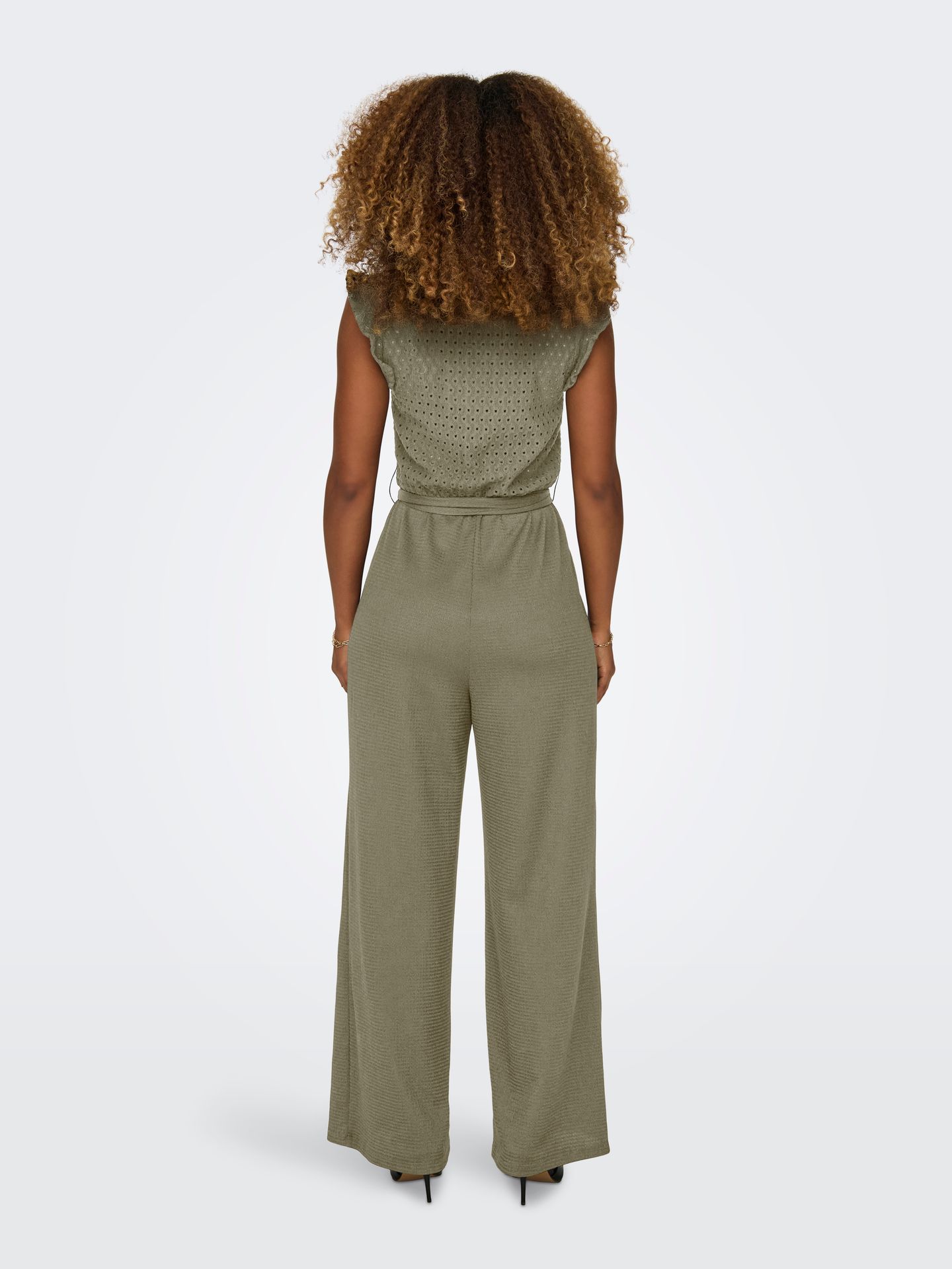 Only ONLELISA S/L V-NECK JUMPSUIT JRS Mermaid/Cloud dancer 2900163914023