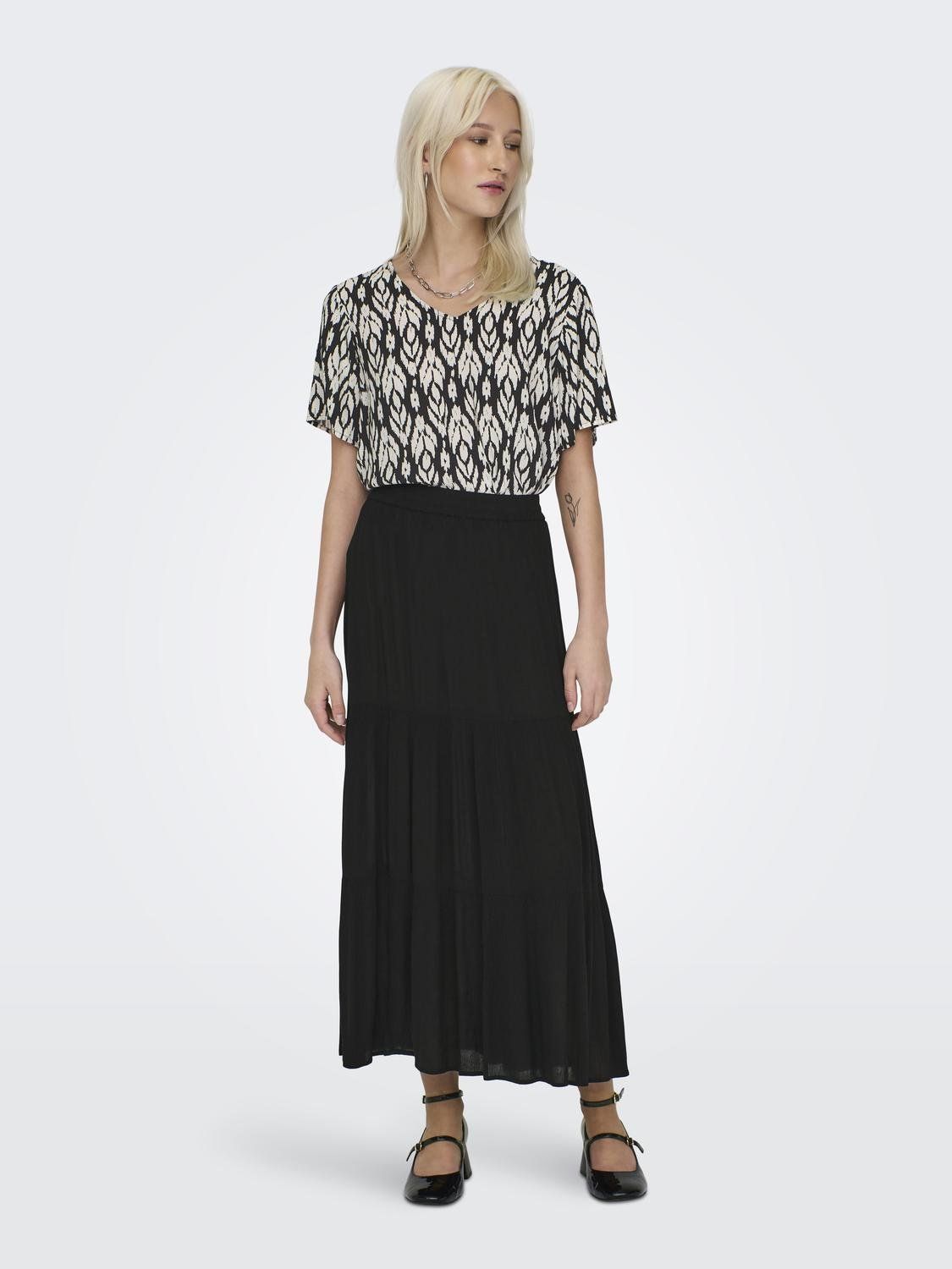 Only ONLSUSAN S/S V-NECK TOP WVN NOOS Black/CLARA LEO 2900148022033 Only ONLSUSAN S/S V-NECK TOP WVN NOOS Black/CLARA LEO 2900148022033
