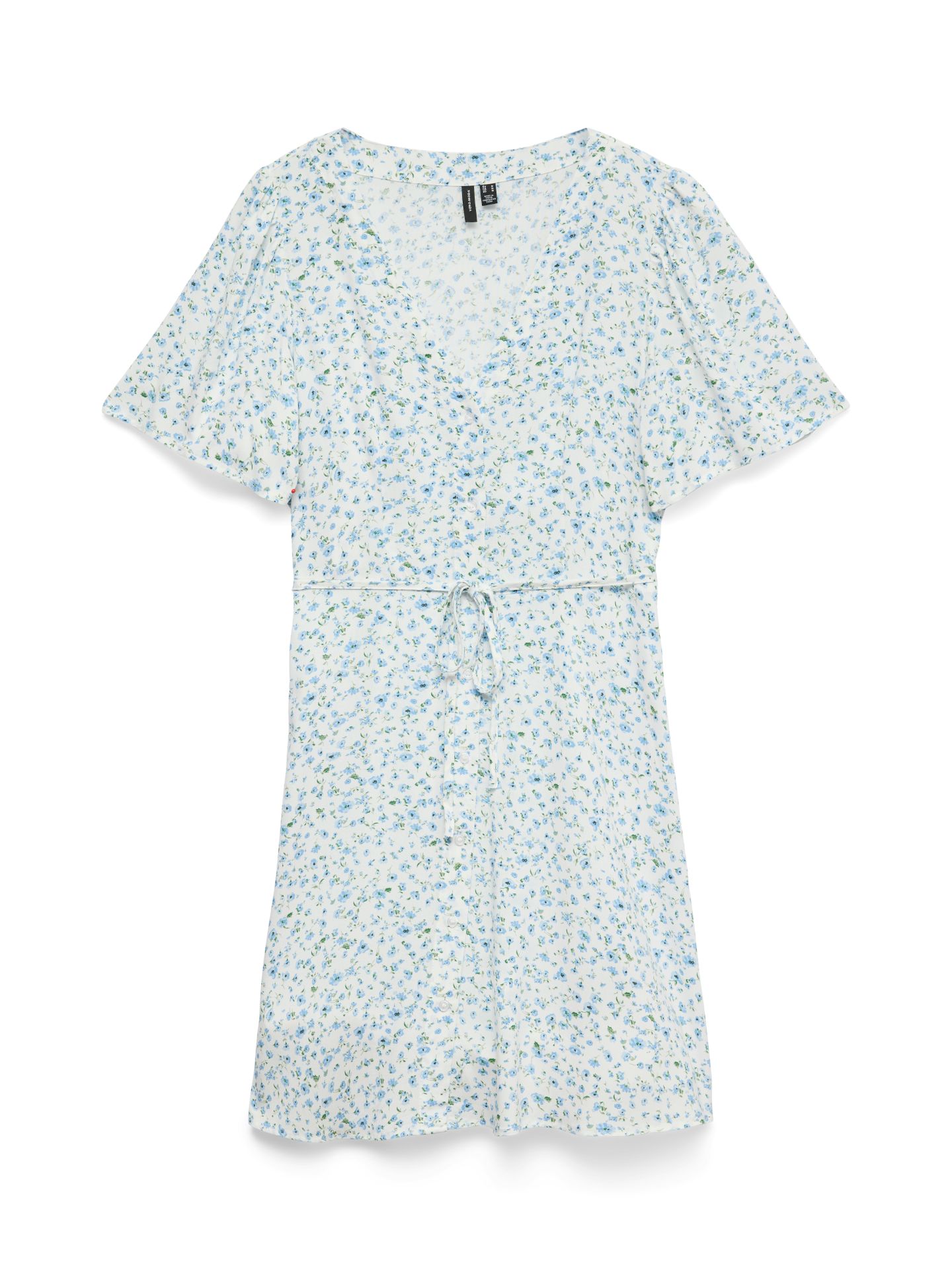 Vero Moda VMALBA SS SHORT DRESS WVN GA NOOS Snow White/Blue Brooke 00108798-EKA26011400003442