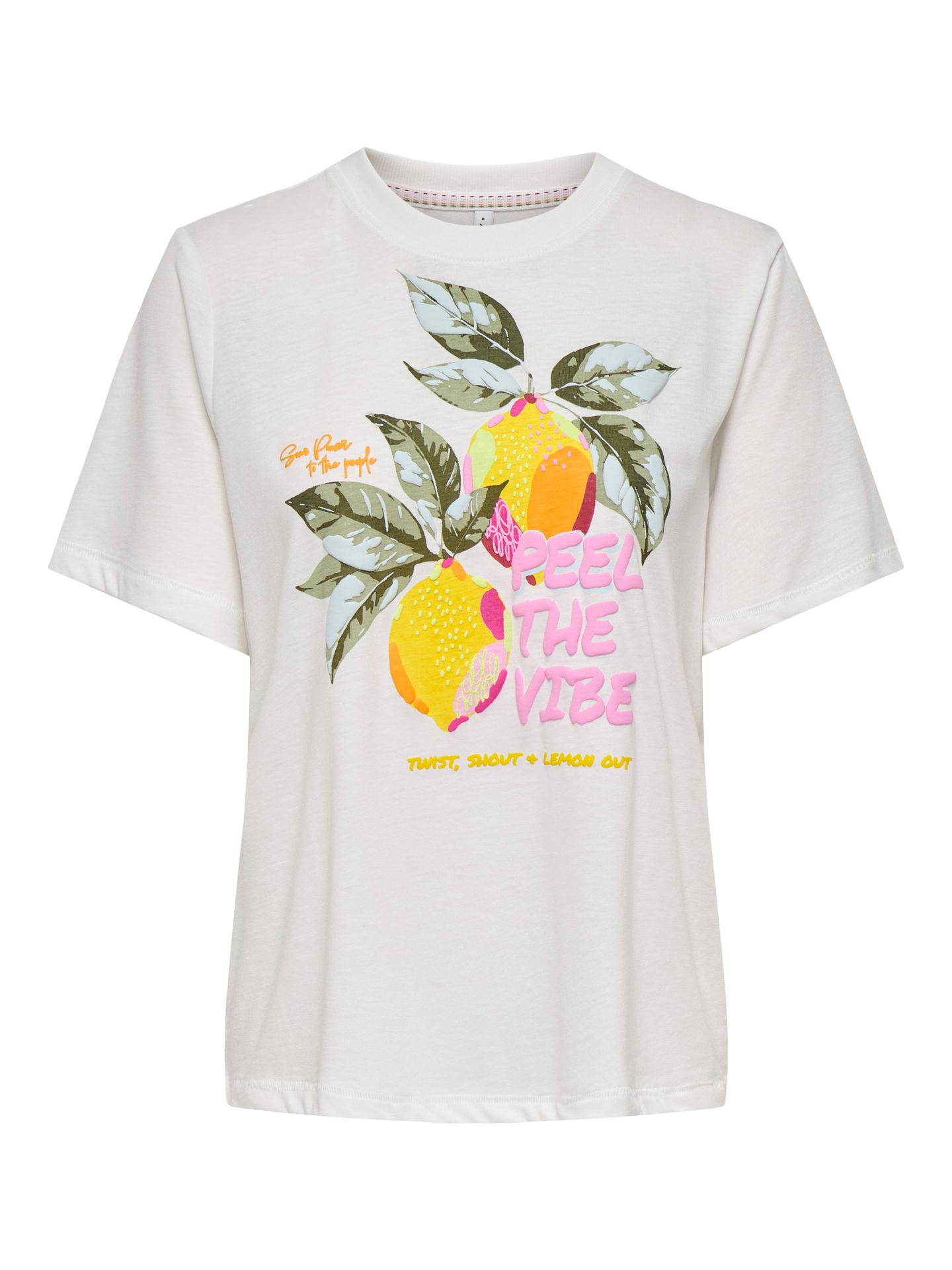 Only ONLBLINIS LIFE S/S FRUIT TOP BOX JR Cloud Dancer/Pomegranate 00108799-EKA26011400000362