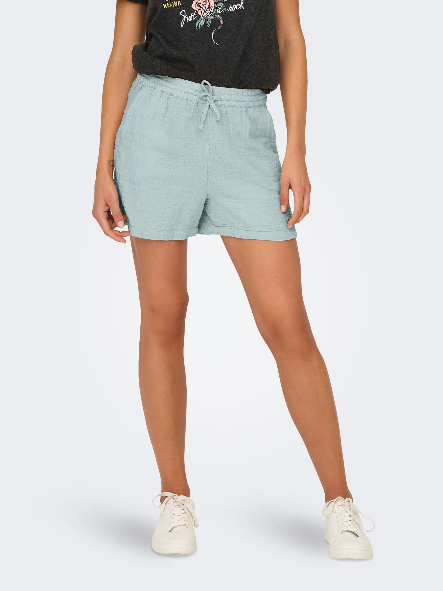 Only ONLTHYRA SHORTS NOOS WVN Harbor Gray 2900153565037