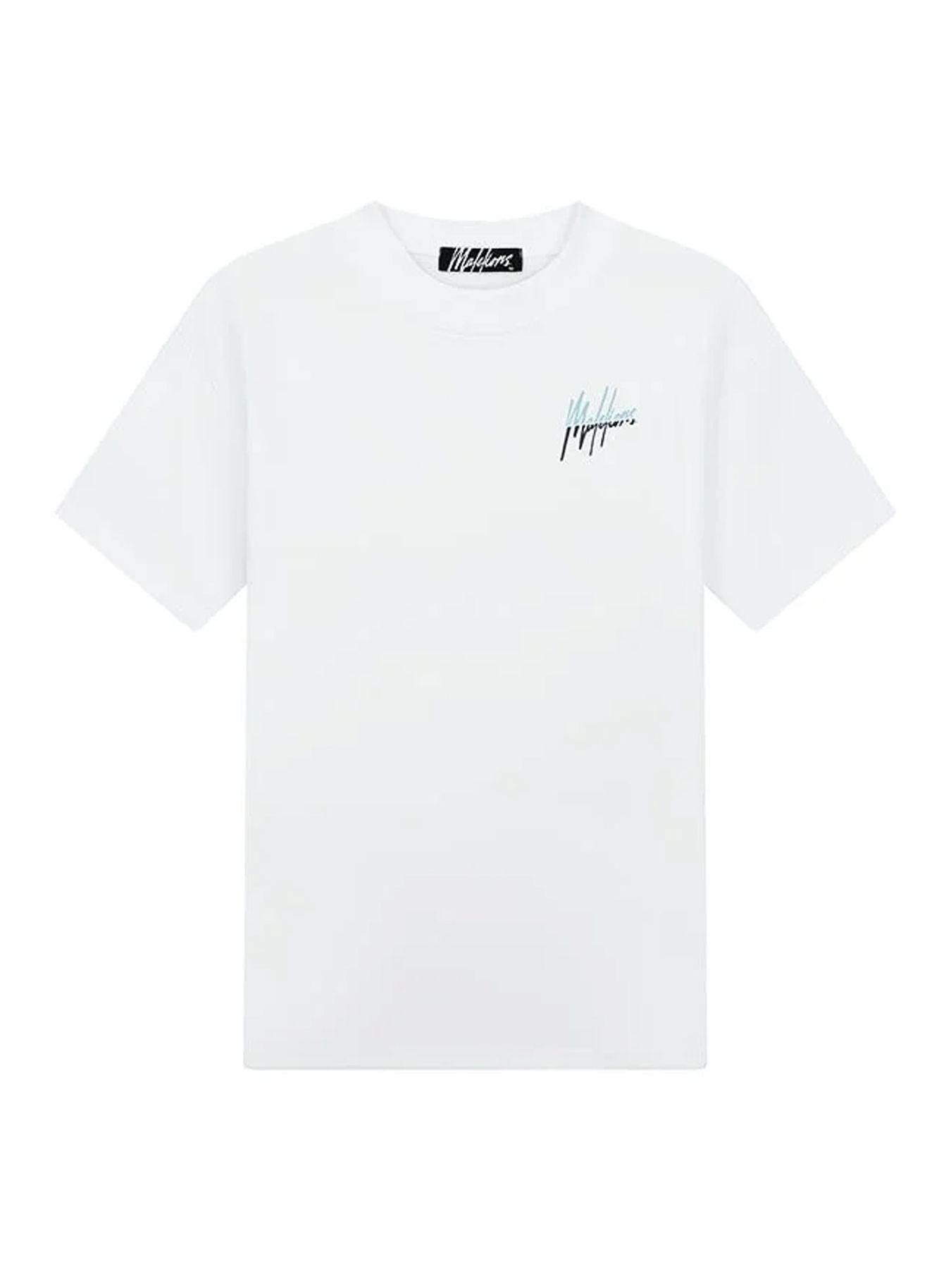 Malelions Men split T-shirt White/Light Blue 00109023-971