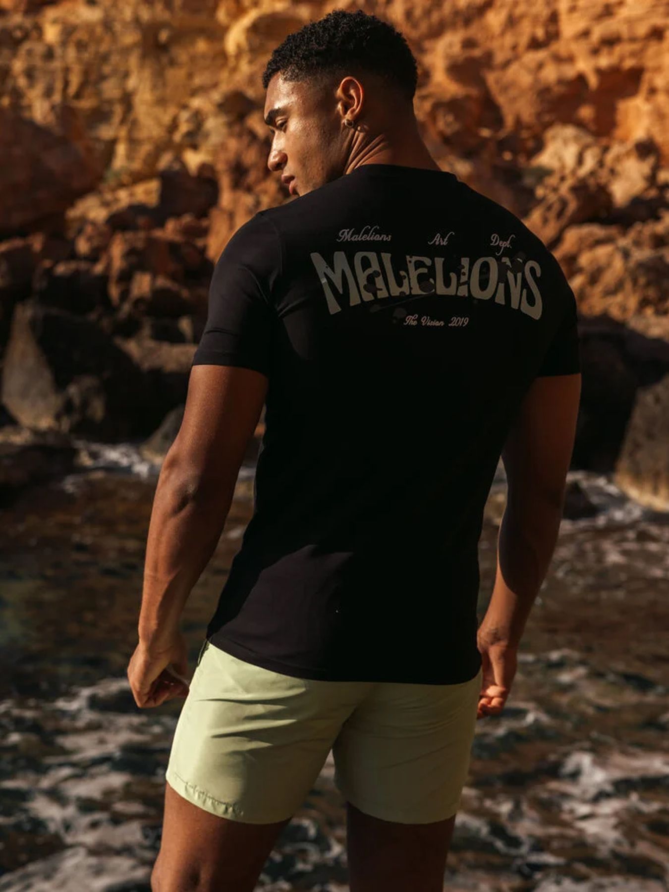 Malelions Men Boxer 2.0 t-shirt Black/Light green 00109024-365