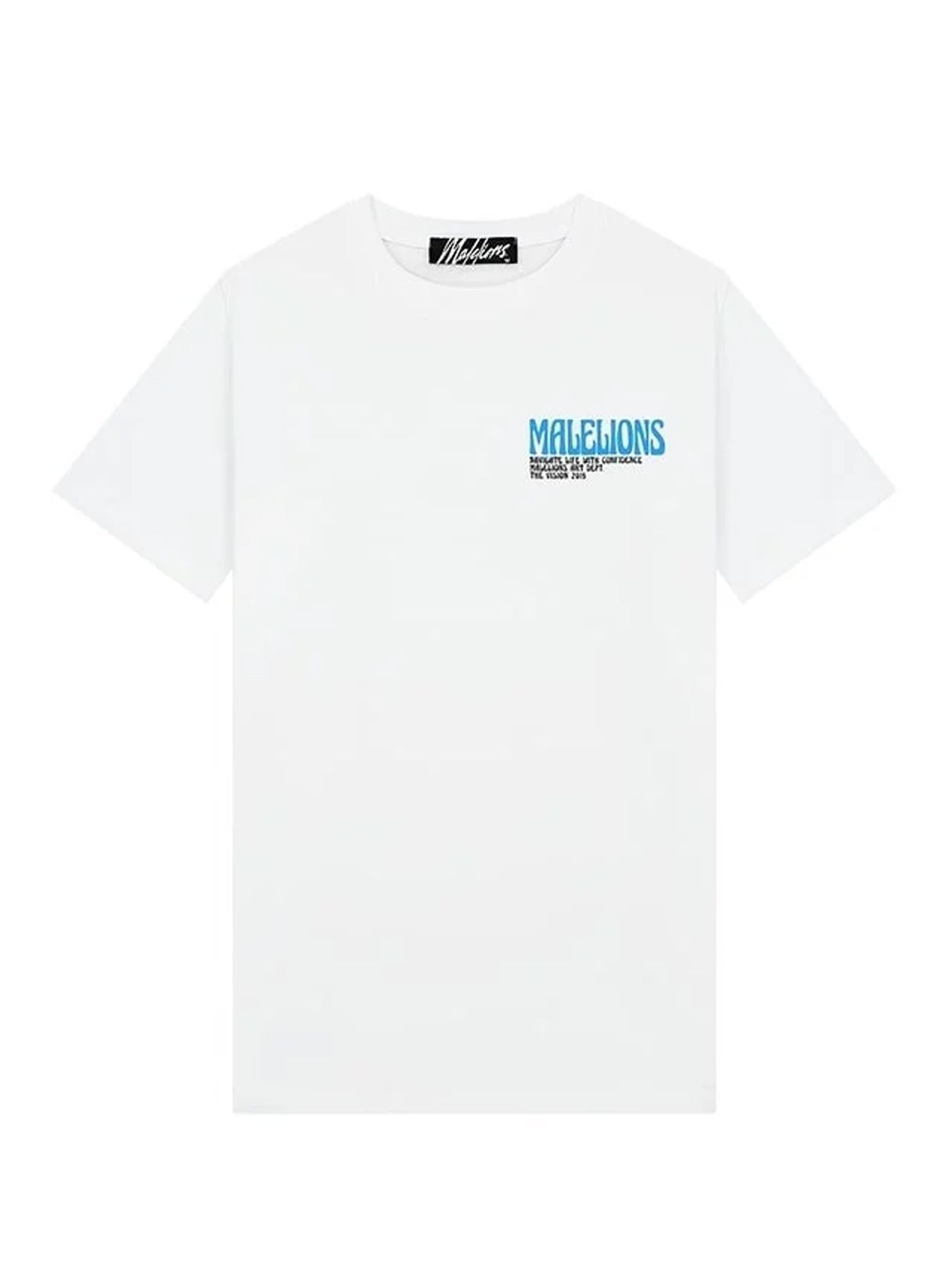 Malelions Men Boxer 2.0 t-shirt White/blue 00109024-WBLU