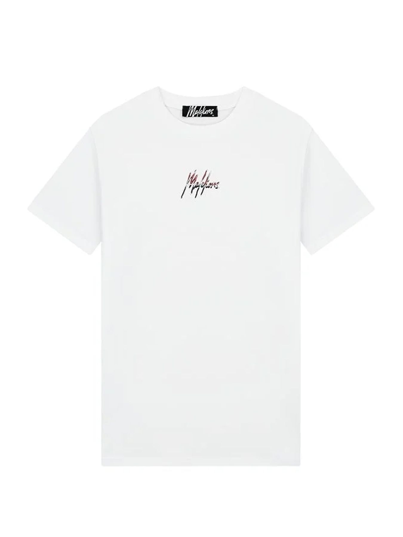 Malelions Men split 2.0 t-shirt White/Dark mauve 00109025-218