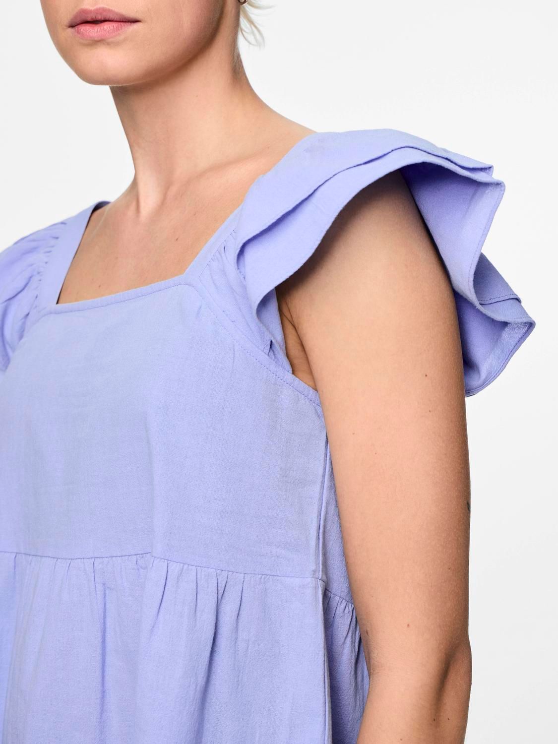 Pieces PCMILLA SL FLOUNCE TOP Hydrangea 2900148545037