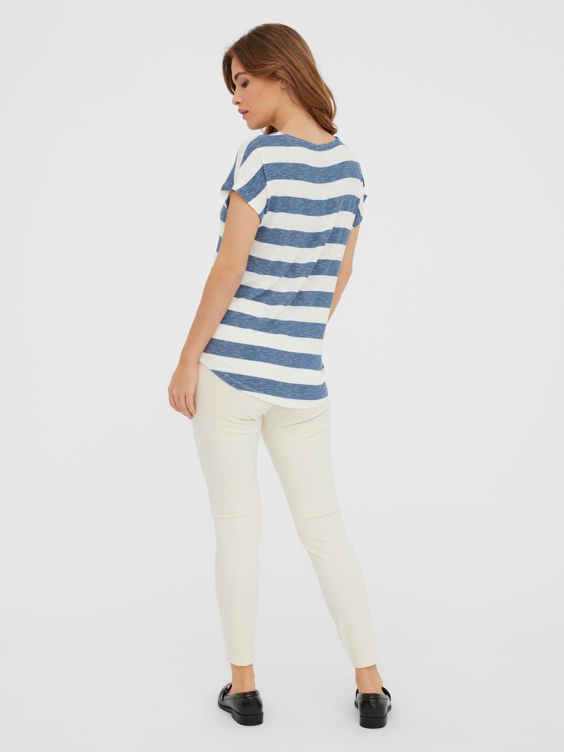 Vero Moda VMWIDE STRIPE SL TOP GA JRS NOOS China Blue/SNOW WHITE 2900148596053 Vero Moda VMWIDE STRIPE SL TOP GA JRS NOOS China Blue/SNOW WHITE 2900148596053
