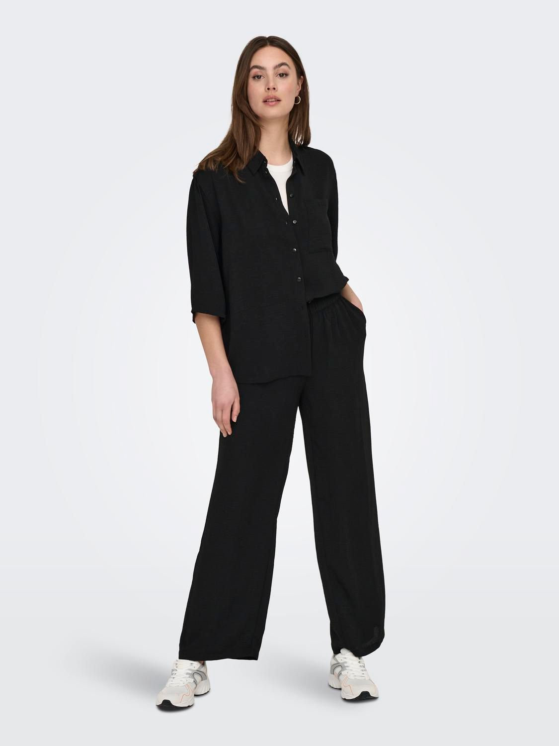 JDY JDYDIVYA LIFE HW WIDE PANTS WVN NOO Black 2900148599085 JDY JDYDIVYA LIFE HW WIDE PANTS WVN NOO Black 2900148599085