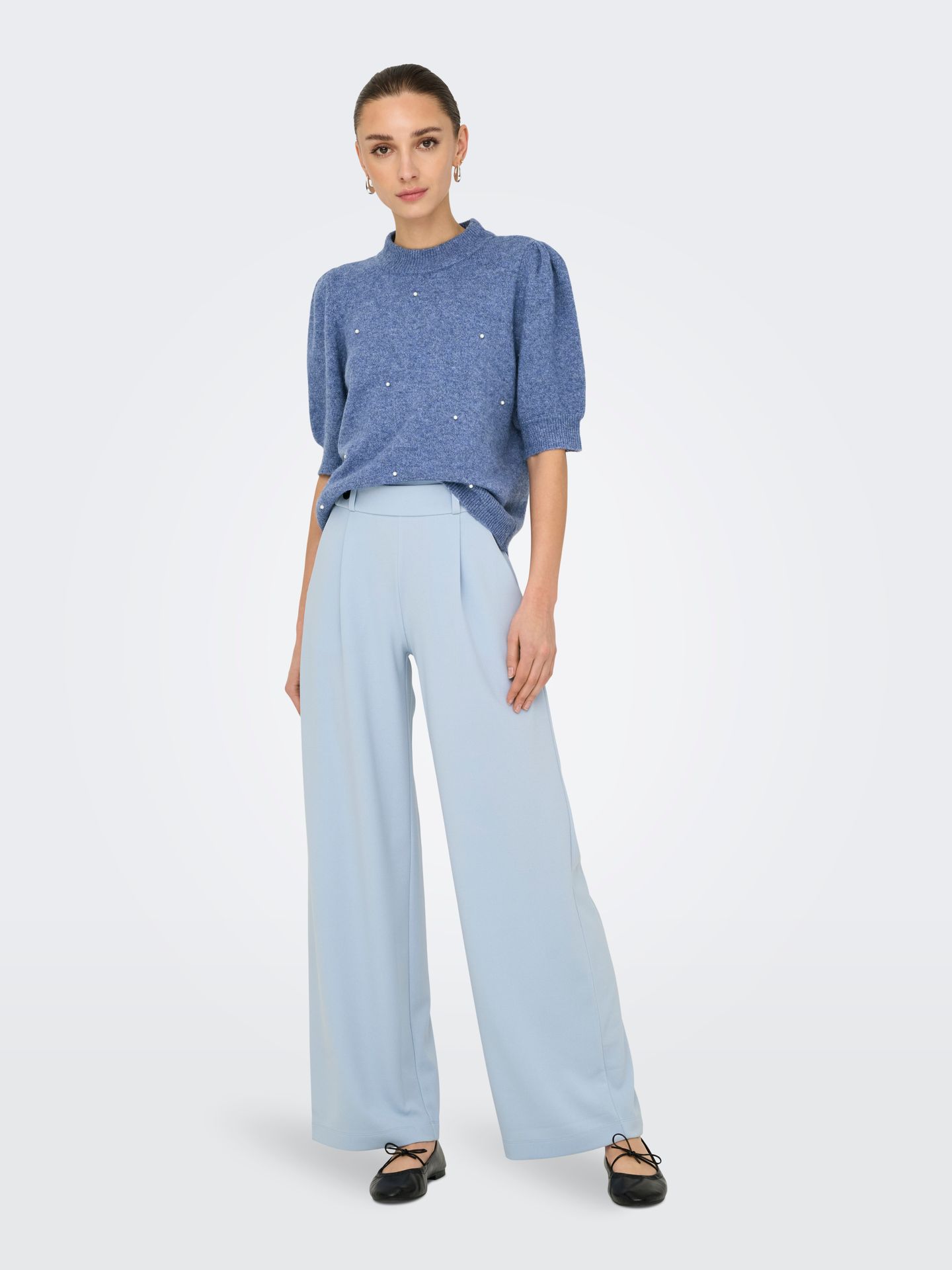 JDY JDYGEGGO NEW LONG PANT JRS NOOS Kentucky Blue/BLACK BUTTONS 2900155214124