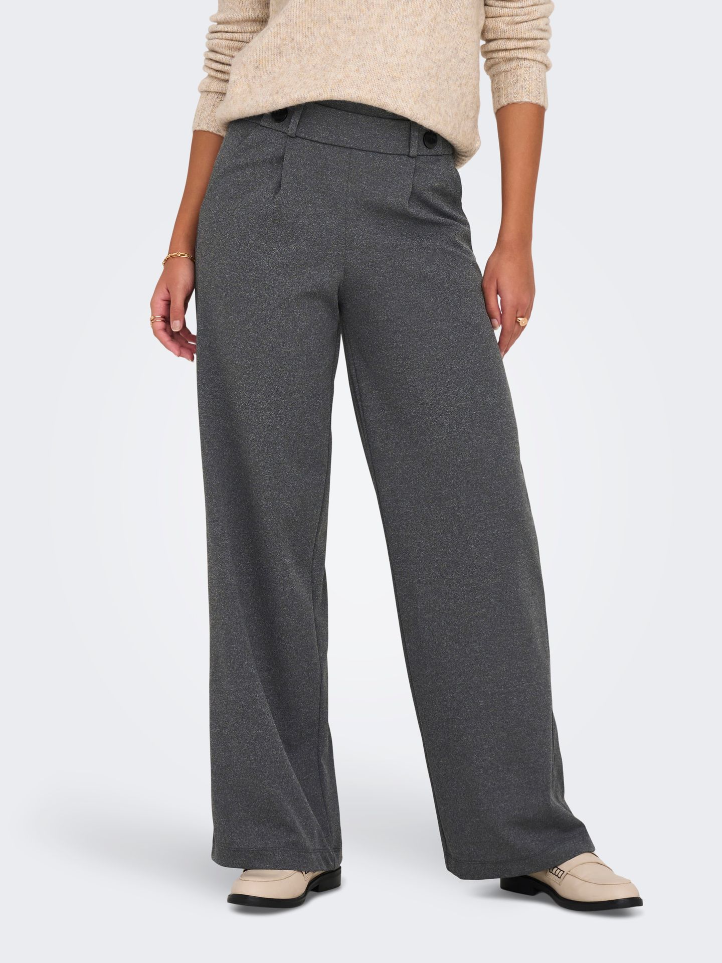 JDY JDYGEGGO NEW LONG PANT JRS NOOS Medium Grey Melange/CHECKS 00109079-EKA26011400000761