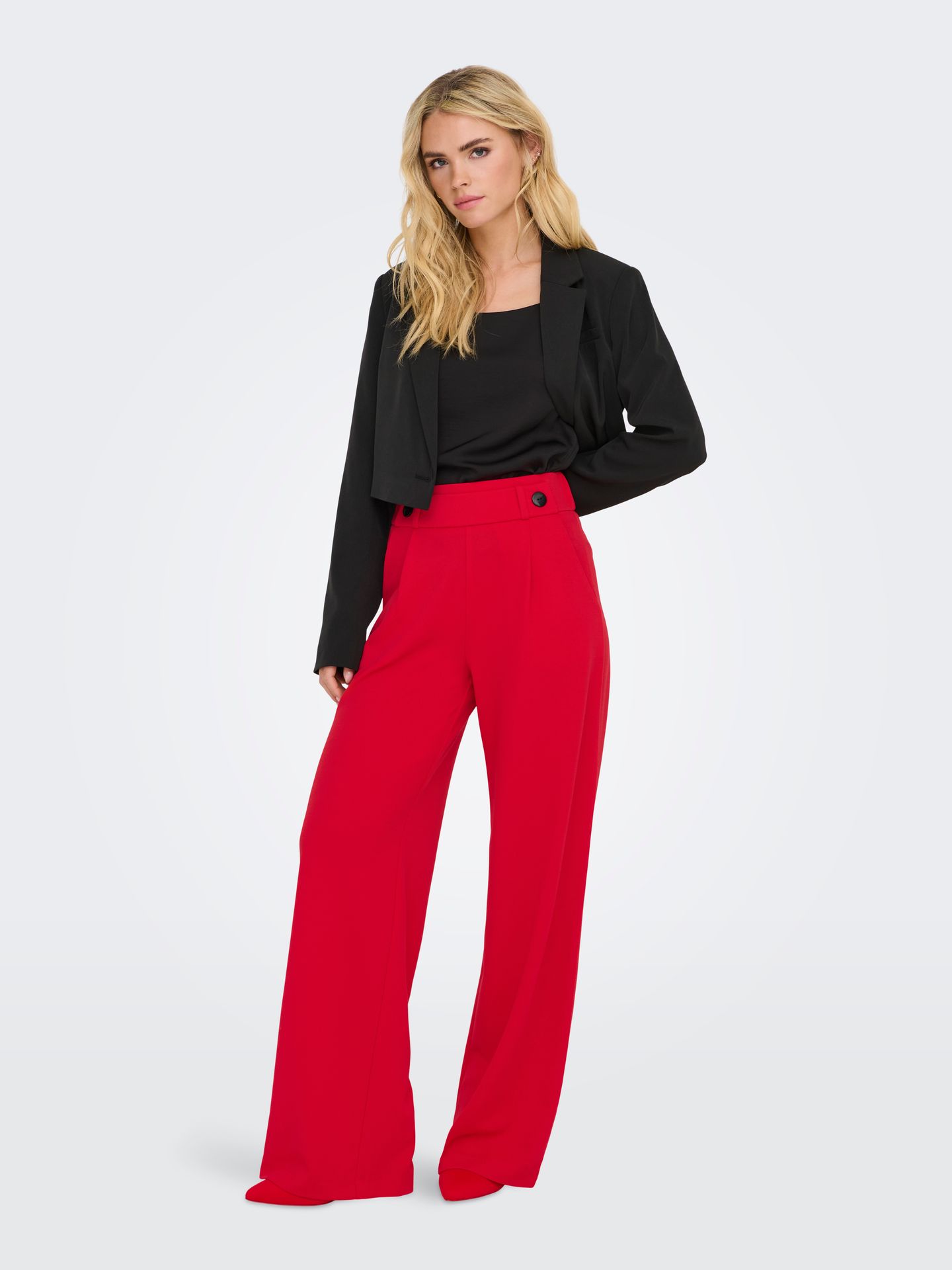 JDY JDYGEGGO NEW LONG PANT JRS NOOS Ski Patrol/BLACK BUTTONS 2900153842077