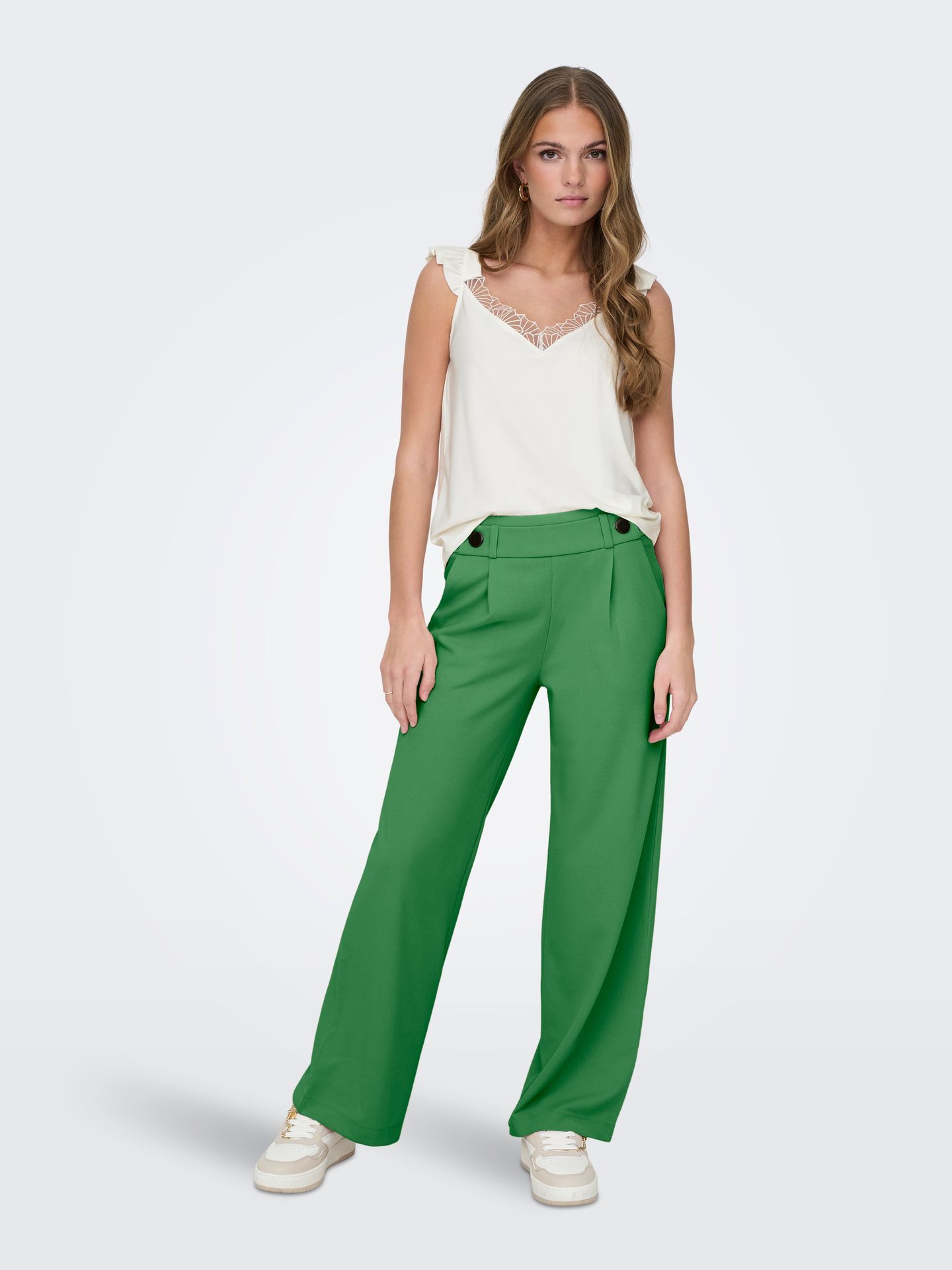 JDY JDYGEGGO NEW LONG PANT JRS NOOS Medium Green/BLACK BUTTONS 2900155215121