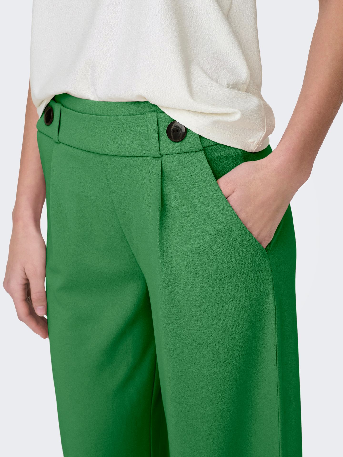JDY JDYGEGGO NEW LONG PANT JRS NOOS Medium Green/BLACK BUTTONS 2900155215121