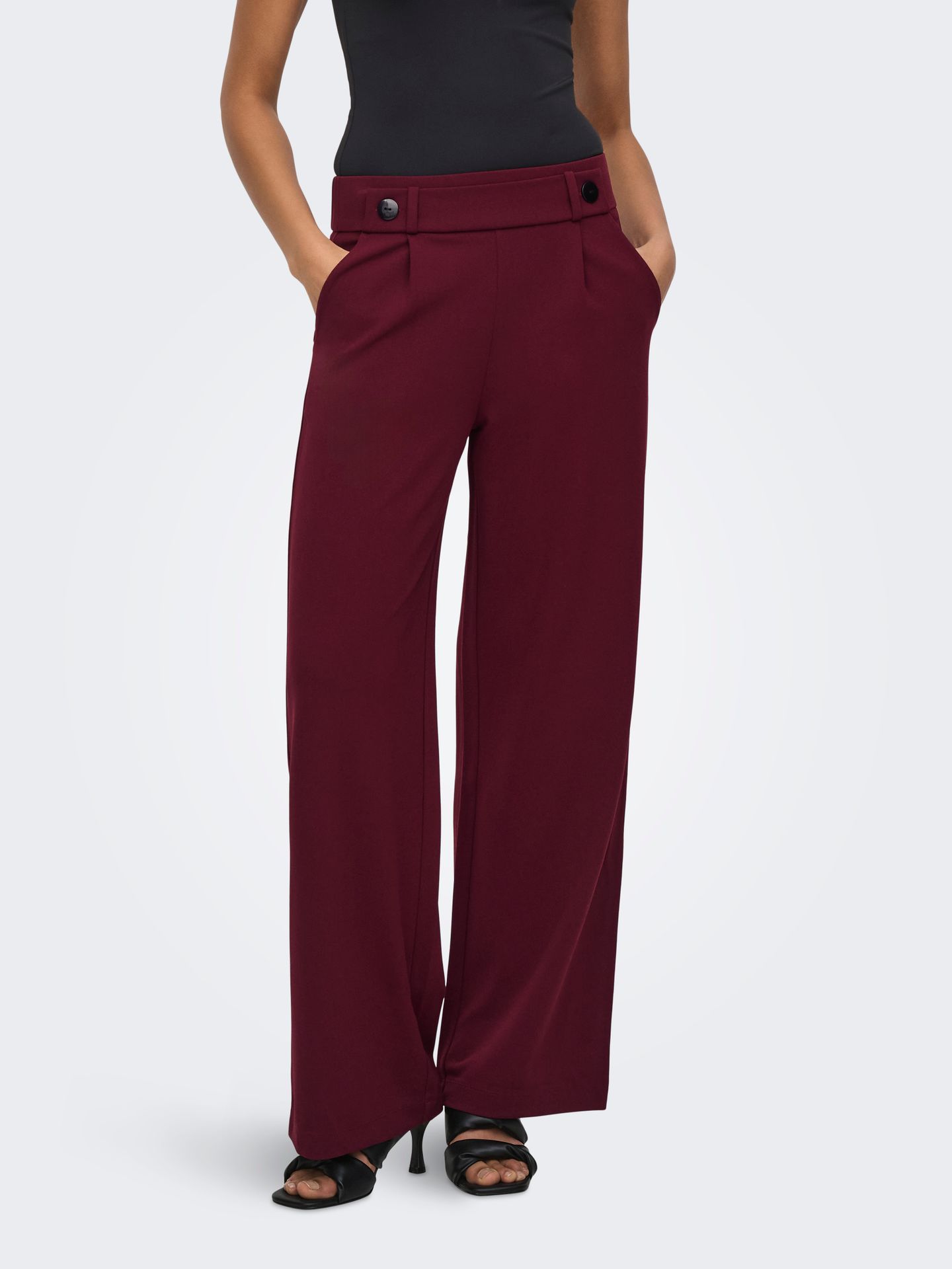 JDY JDYGEGGO NEW LONG PANT JRS NOOS Windsor Wine/BLACK BUTTONS 2900167389087