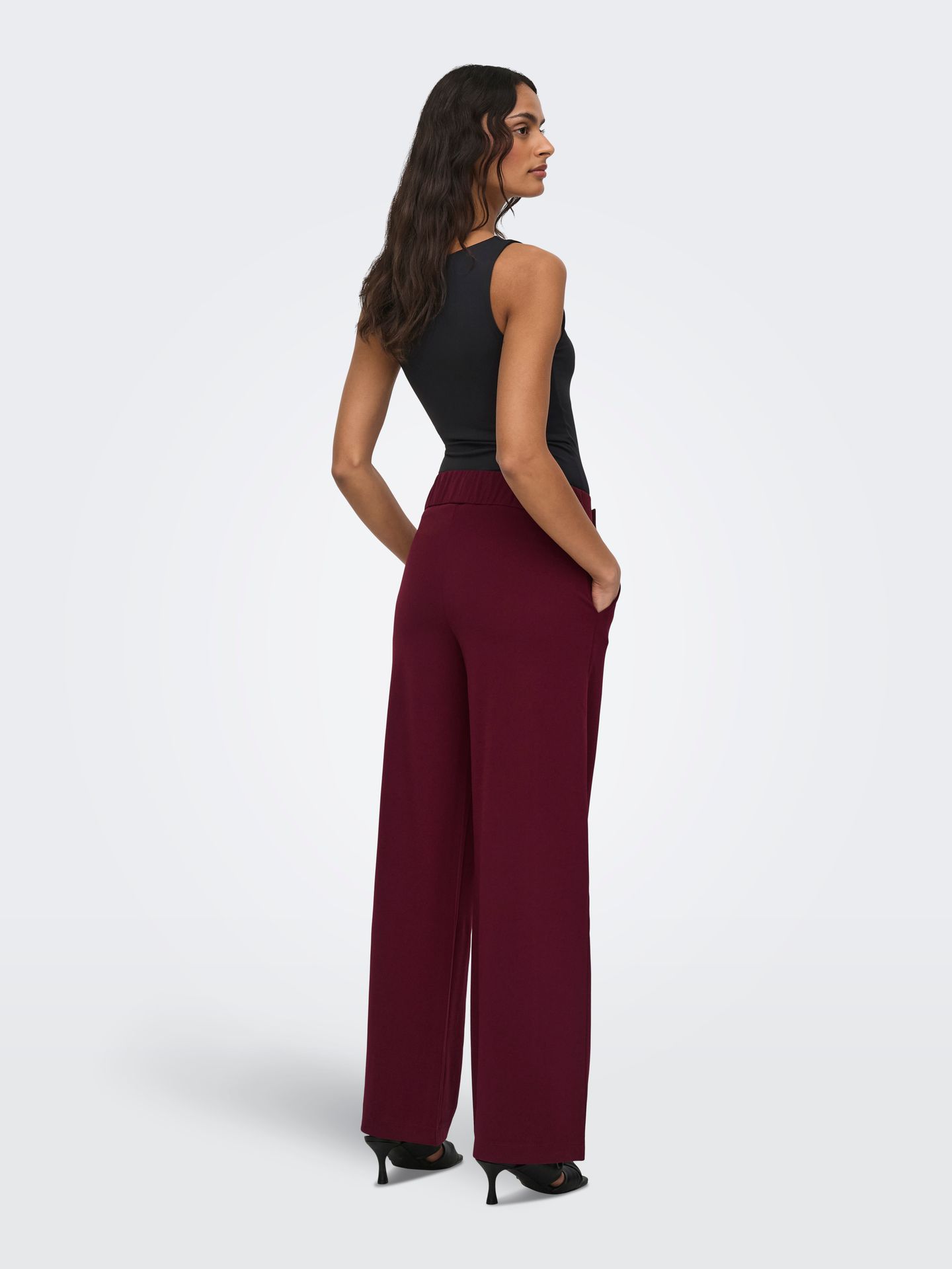 JDY JDYGEGGO NEW LONG PANT JRS NOOS Windsor Wine/BLACK BUTTONS 2900167389087