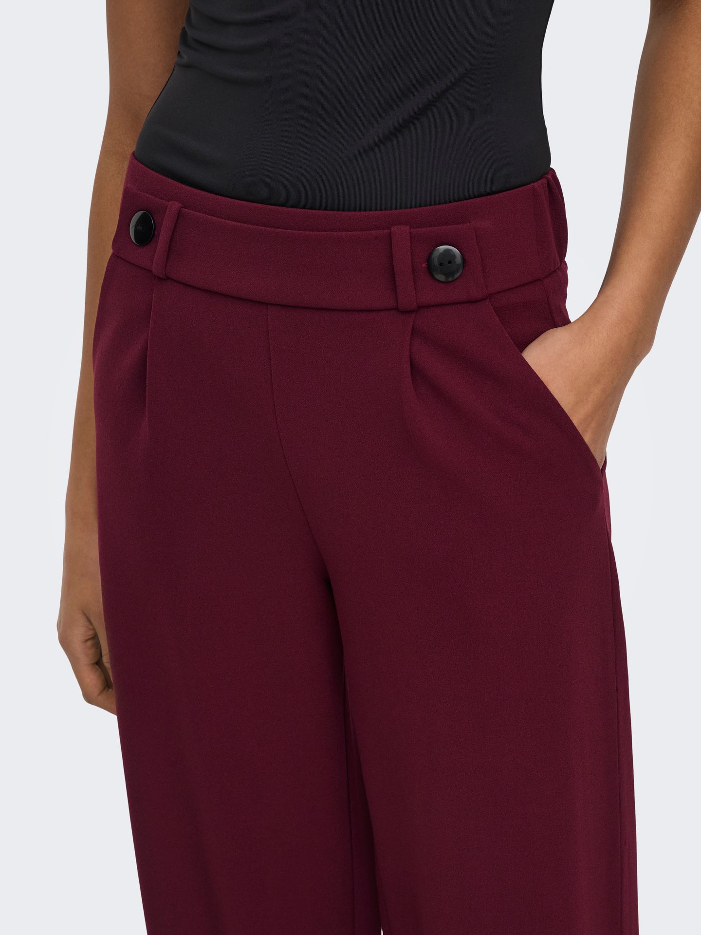 JDY JDYGEGGO NEW LONG PANT JRS NOOS Windsor Wine/BLACK BUTTONS 2900167389087