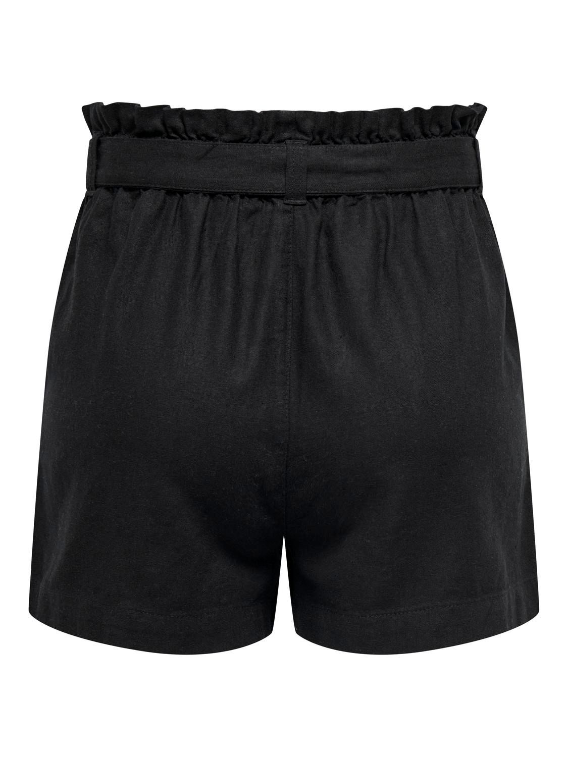 Only JDYSAY MW LINEN SHORTS WVN NOOS Black 2900154292062