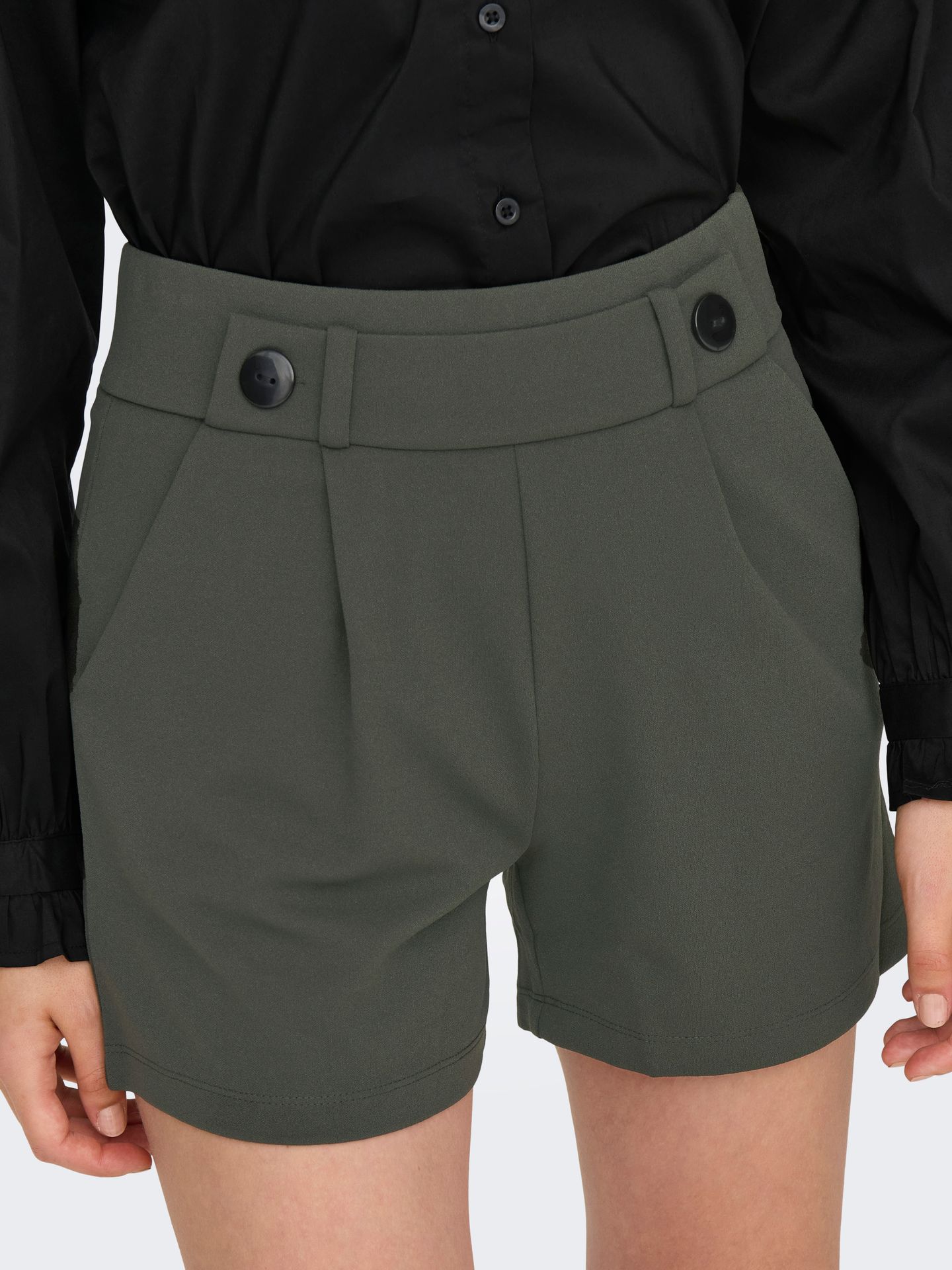 JDY JDYGEGGO SHORTS JRS NOOS Peat/BLACK BUTTONS 2900164064024