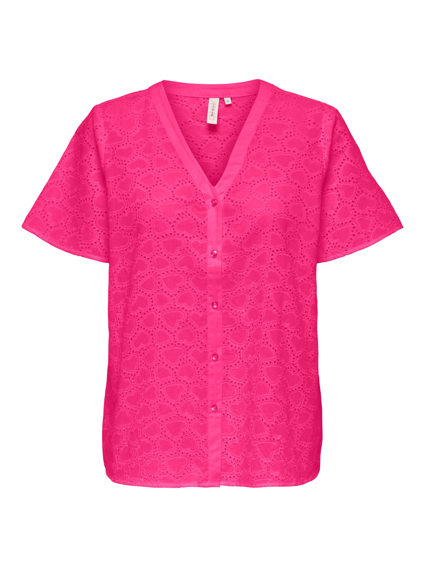 Only ONLKALLY HEART SS SHIRT WVN CS Fuchsia Purple 2900148613033 Only ONLKALLY HEART SS SHIRT WVN CS Fuchsia Purple 2900148613033