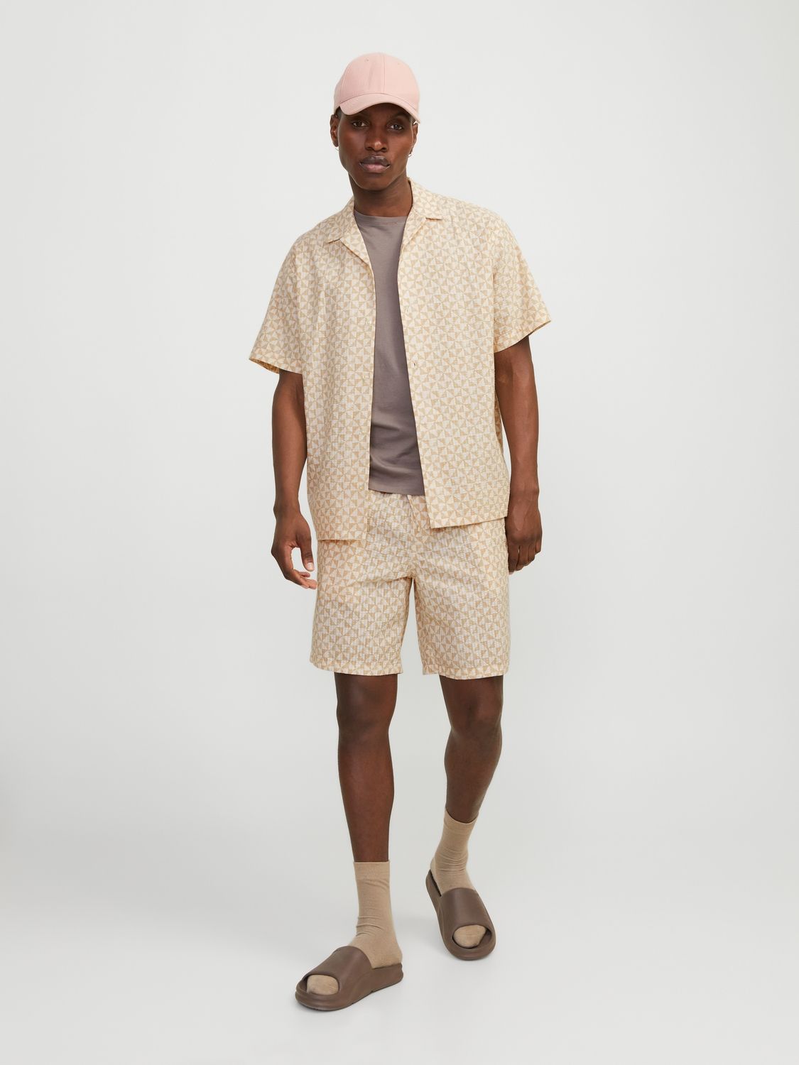 Jack & Jones JORLUKE SEERSUCKER RESORT SHIRT SS Buttercream 2900148632010 Jack & Jones JORLUKE SEERSUCKER RESORT SHIRT SS Buttercream 2900148632010
