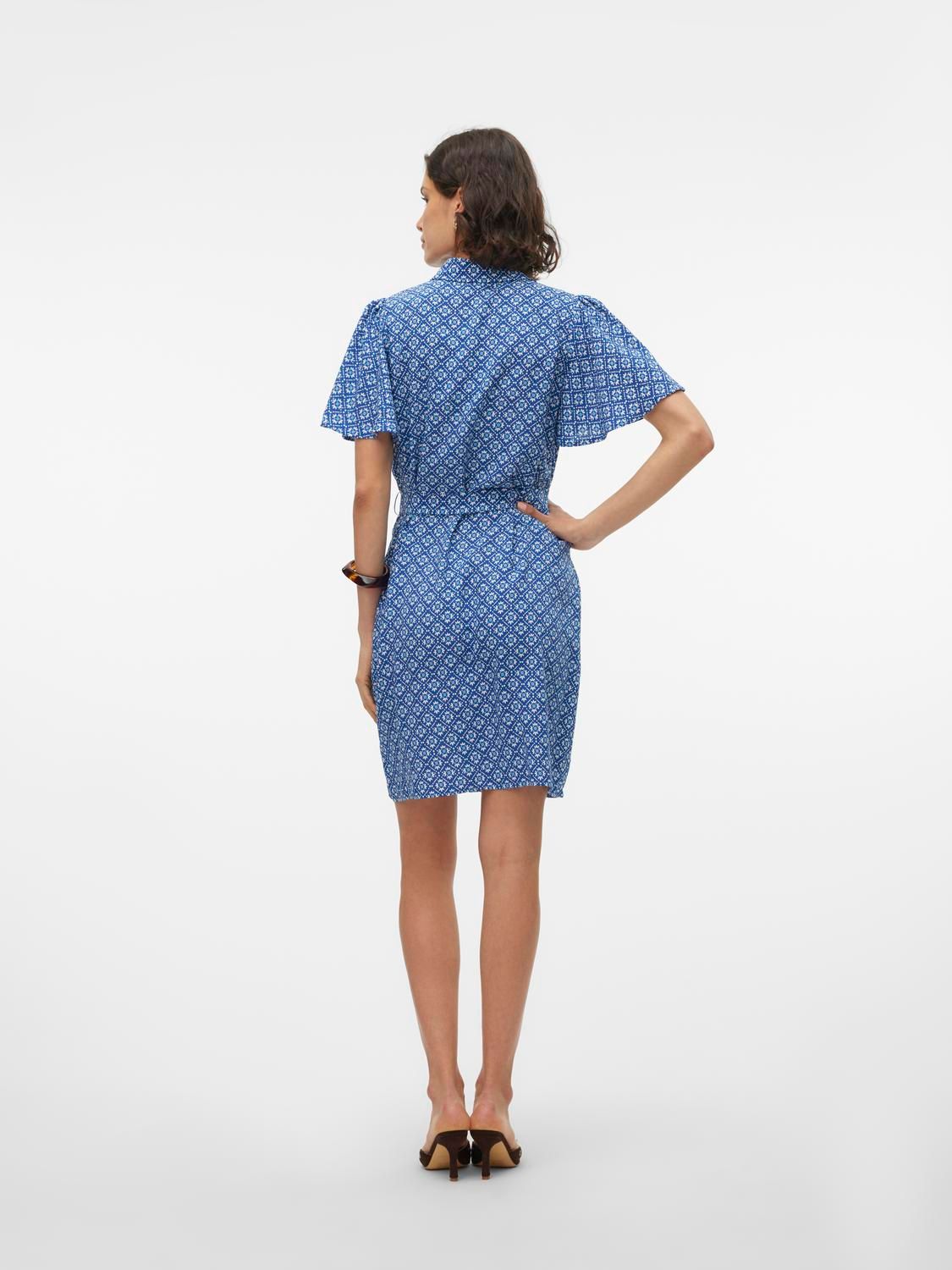 Vero Moda VMSHIVE S/S SHORT SHIRT DRESS WVN E Sodalite Blue/DUSK BLUE GRAPHIC 2900148737012