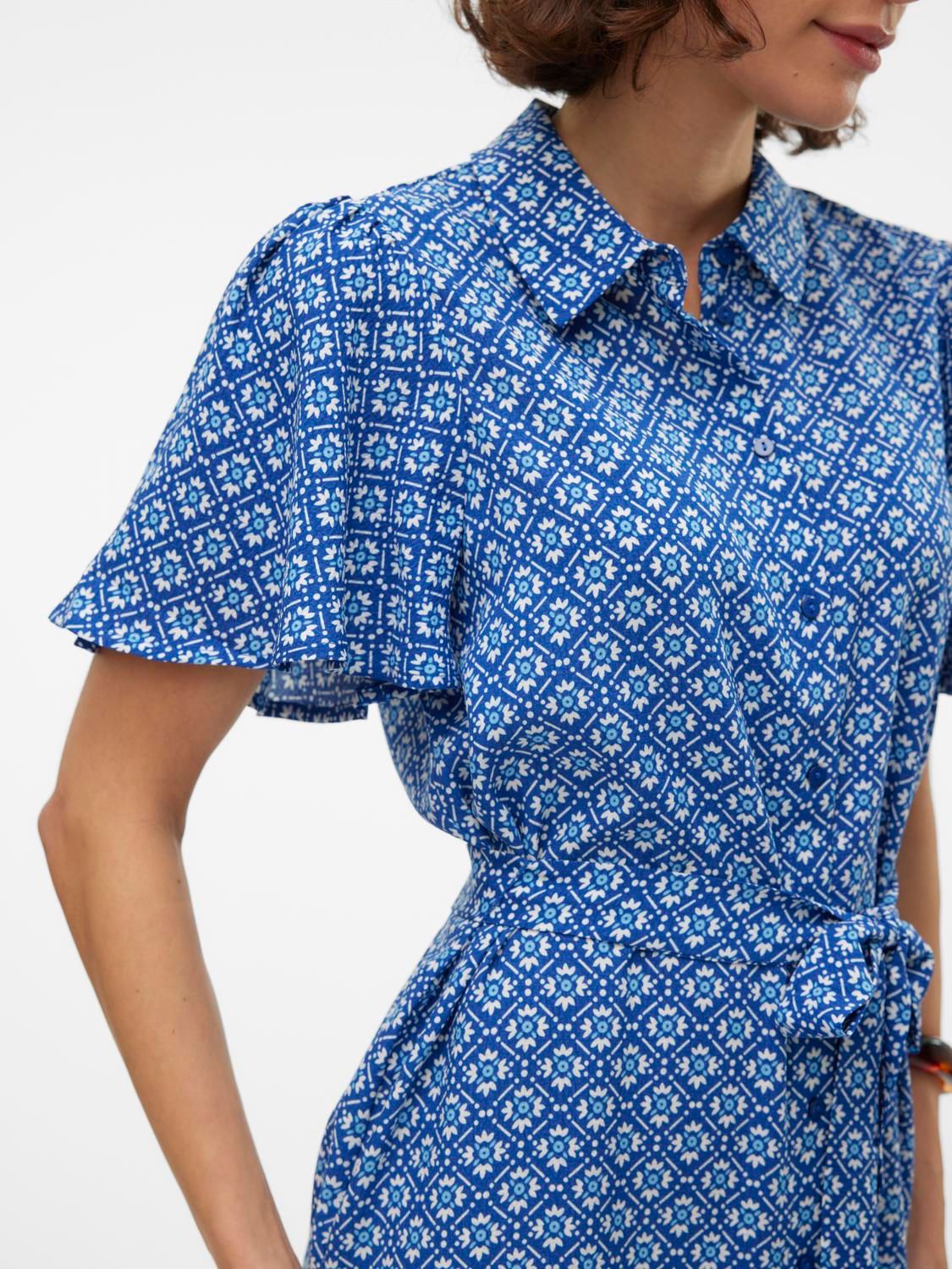 Vero Moda VMSHIVE S/S SHORT SHIRT DRESS WVN E Sodalite Blue/DUSK BLUE GRAPHIC 2900148737012