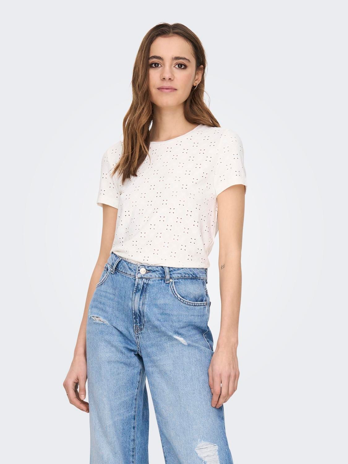 Only JDYCATHINKA S/S TAG TOP JRS NOOS Cloud Dancer 2900148740050 Only JDYCATHINKA S/S TAG TOP JRS NOOS Cloud Dancer 2900148740050