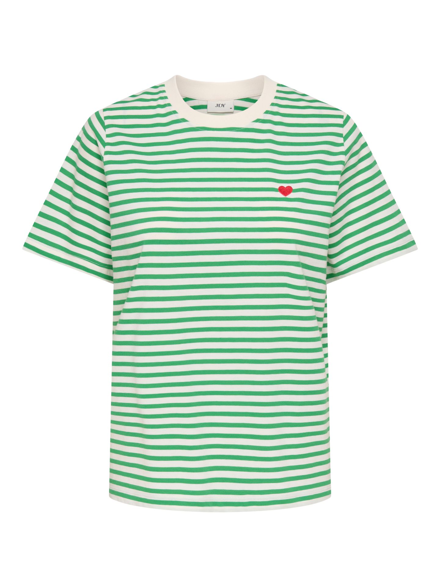 JDY JDYPISA S/S PRINT TOP JRS NOOS Cloud Dancer/NEW STRIPE JELLY BEAN 00109182-EKA26011400003531