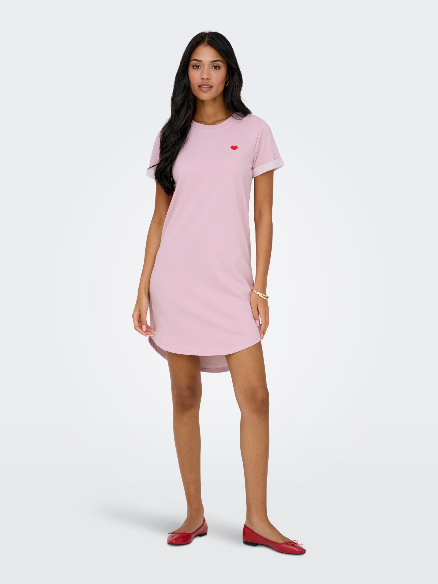 JDY JDYIVY S/S DRESS JRS NOOS Fragrant Lilac/MELANGE W. WHITE PEA 00109183-EKA26011400003267