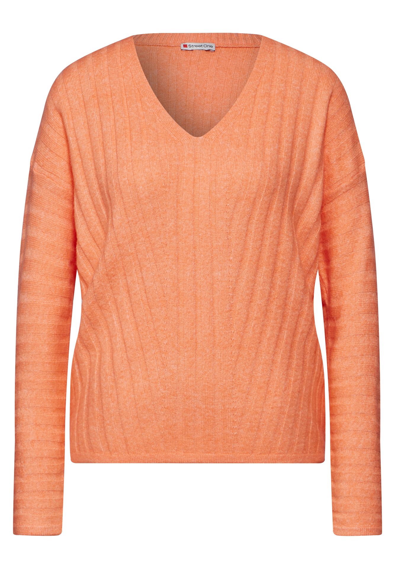 Street One A302901 v-neck dolman peachwood orange melange 00109202-EKA19000200000513