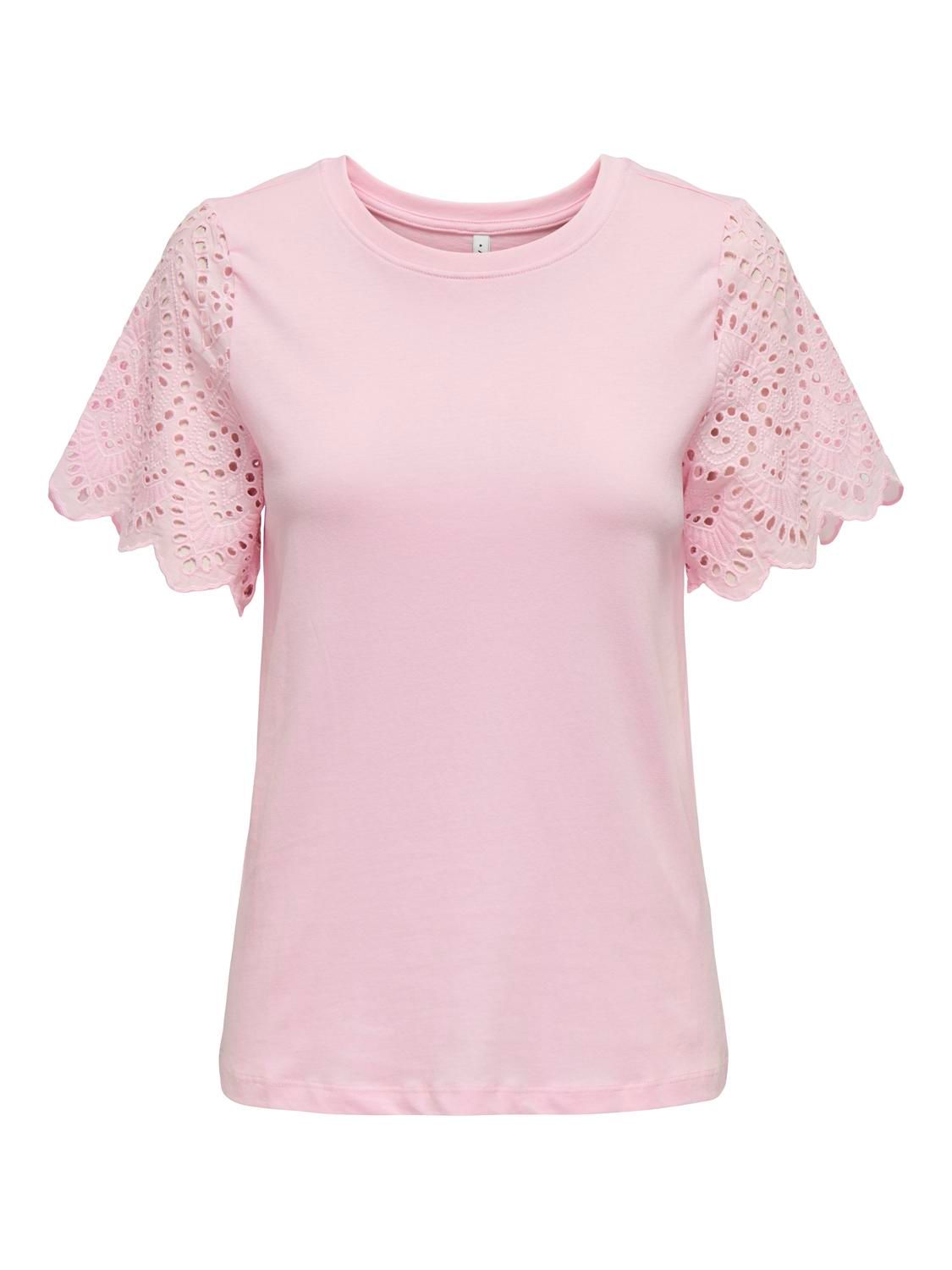 ONLEBBA LIFE S/S LACE TOP JRS