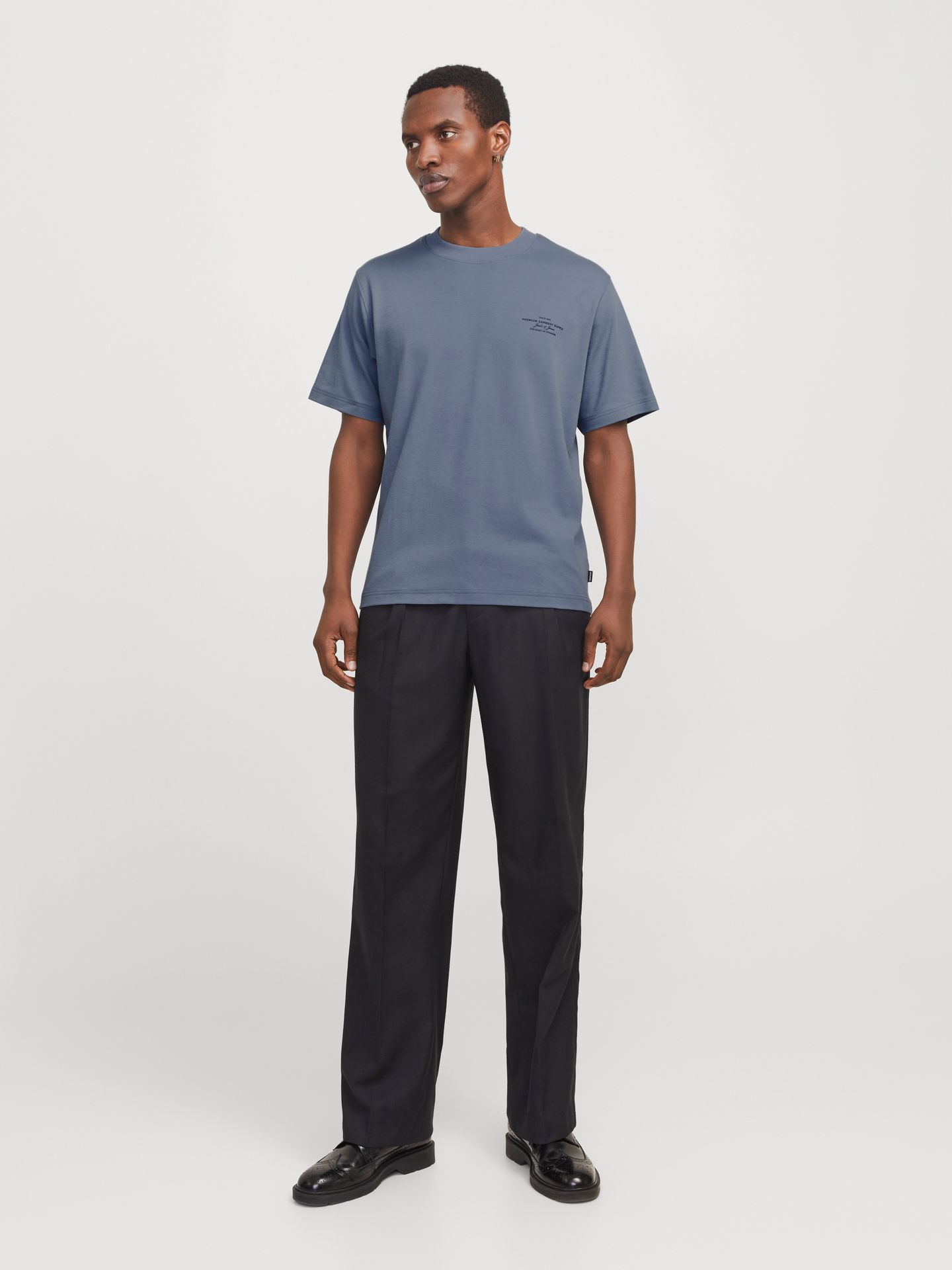 Jack & Jones JPRCCCHAD BRANDING SS CREW NECK TEE Flint Stone 2900153276056