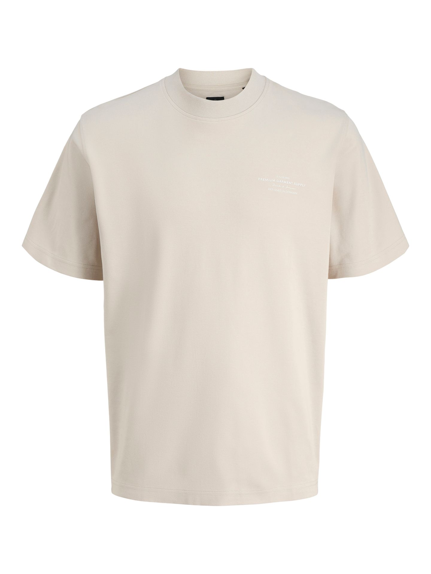 Jack & Jones JPRCCCHAD BRANDING SS CREW NECK TEE Silver Lining/White Print 2900158110058