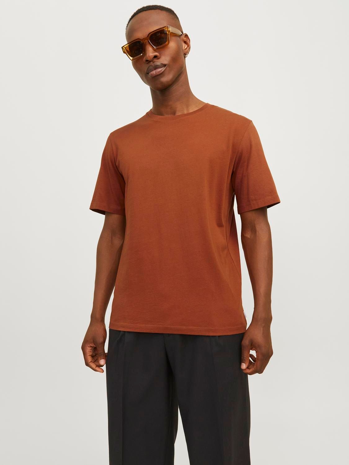 Jack & Jones JJEORGANIC BASIC TEE SS O-NECK NOOS Mocha Bisque 00109394-EKA26011400002398