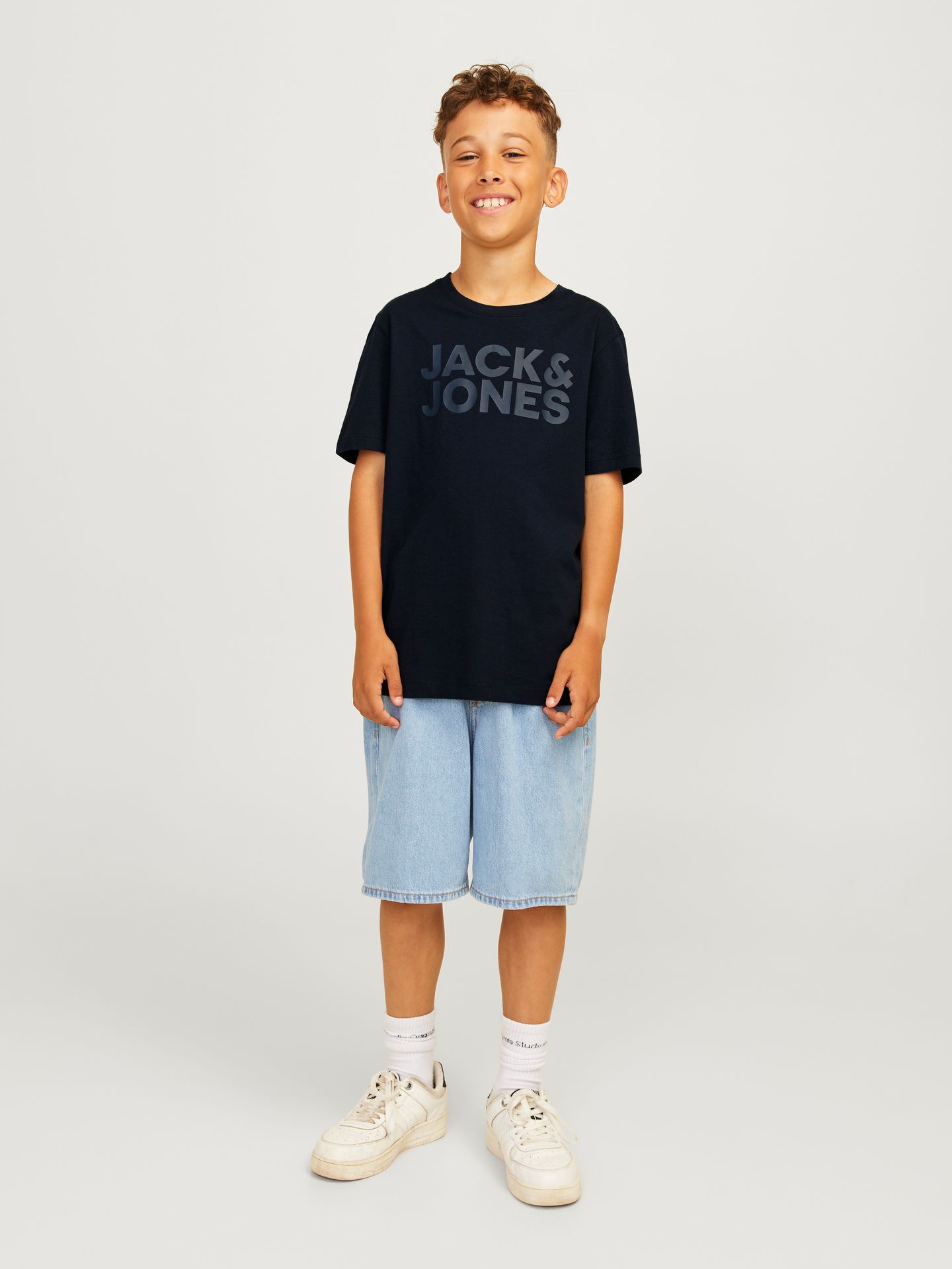 Jack & Jones JJECORP LOGO TEE SS O-NECK NOOS JNR Navy Blazer/JR /LARGE PRINT W.Navy 2900149193046