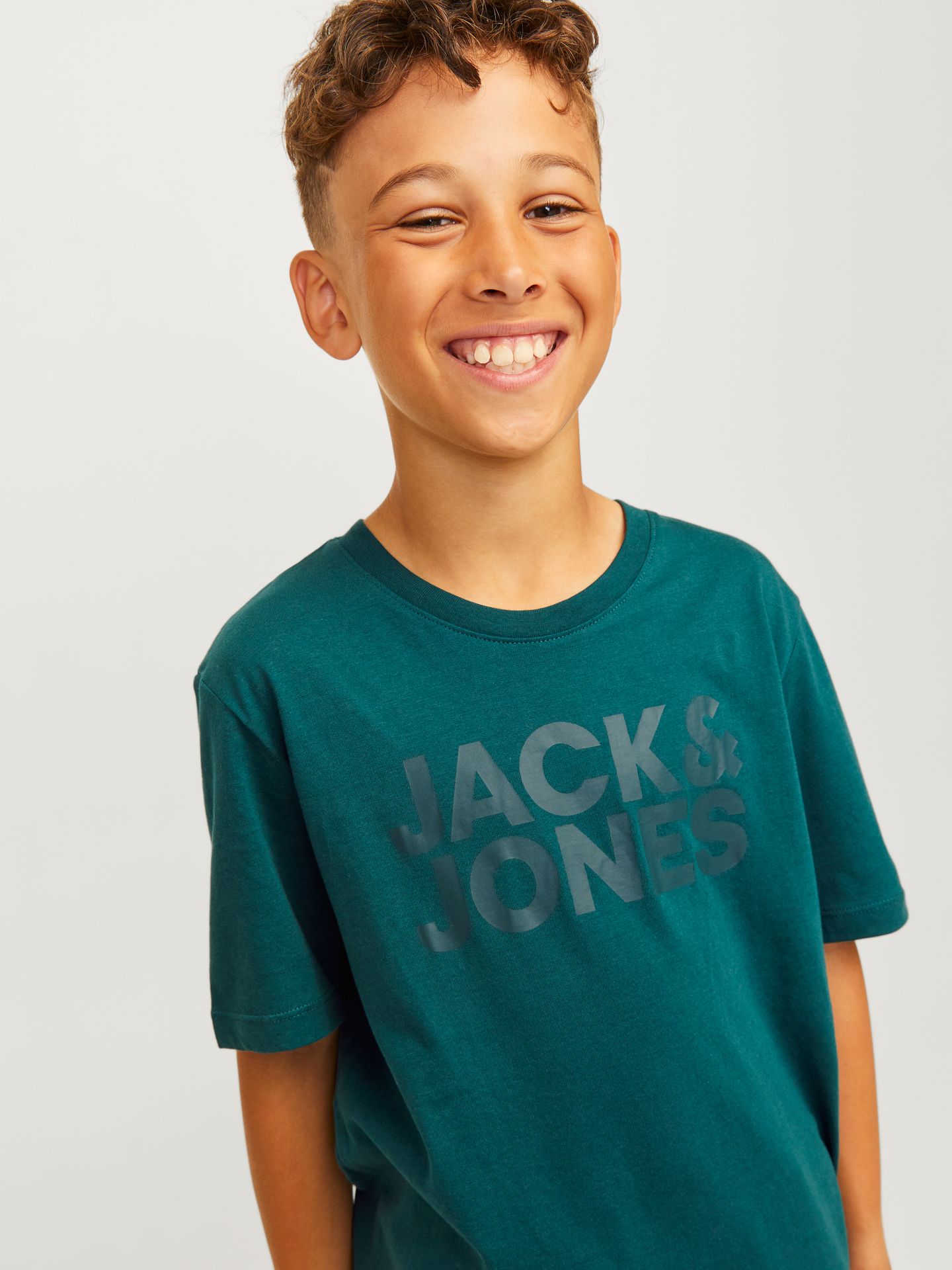 Jack & Jones JJECORP LOGO TEE SS O-NECK NOOS JNR Deep Teal/JR /LARGE PRINT W.Deep Te 2900149192018