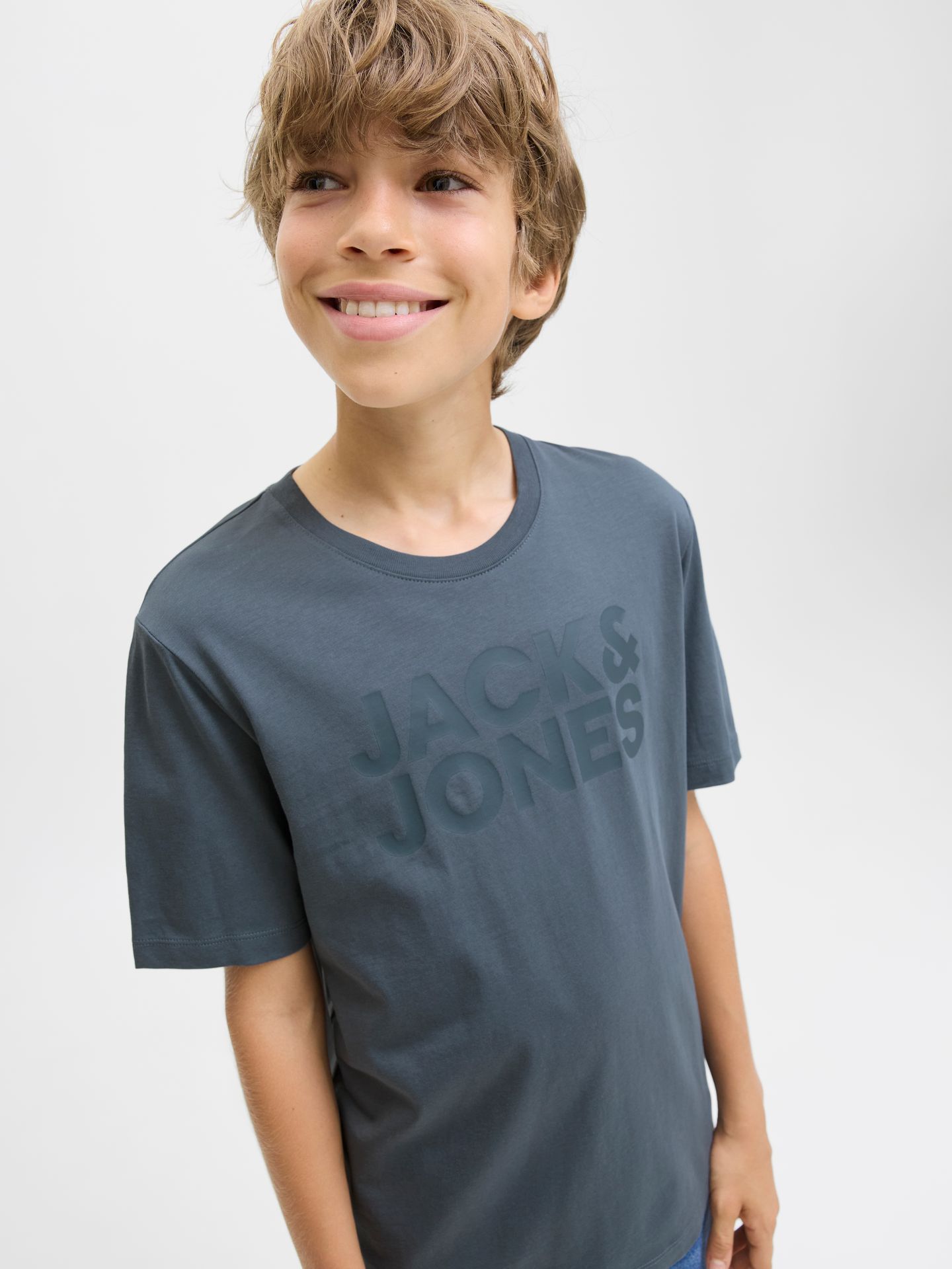 Jack & Jones JJECORP LOGO TEE SS O-NECK NOOS JNR Stormy Weather/BIG TONAL 2900152547041