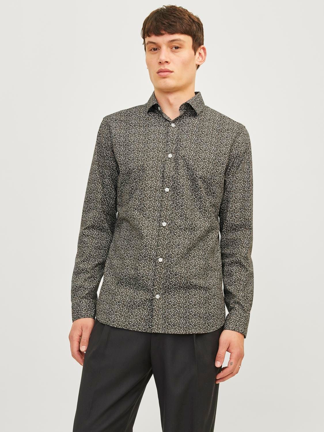 Jack & Jones JPRBLABLACKPOOL STRETCH LS SHIRT SN Peat/SLIMT FIT 00109398-EKA26011400002405